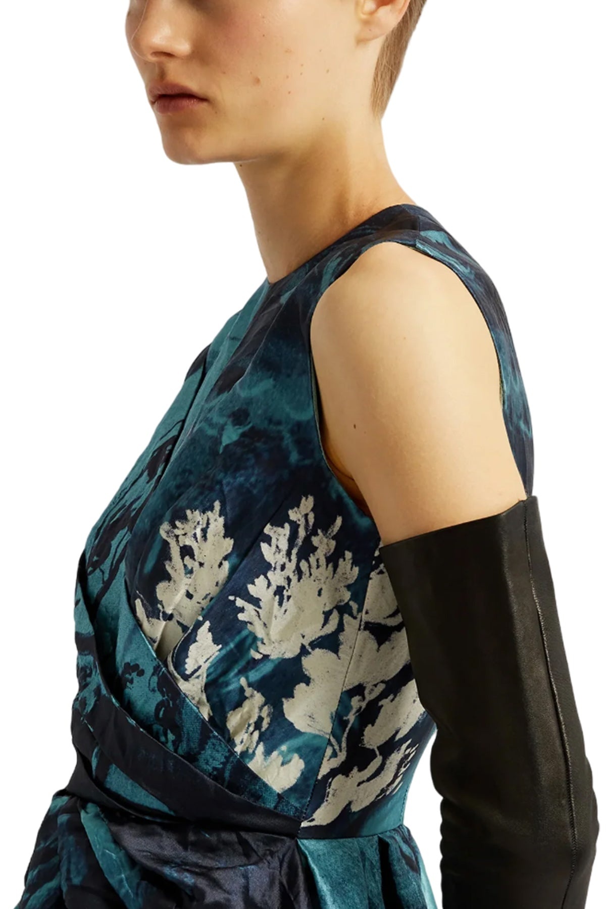SLEEVELESS DRAPED MIDI DRESS - 4