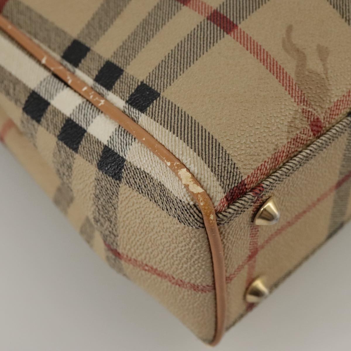 Burberry Nova Check Shoulder Bag Pvc Beige Gold - 14