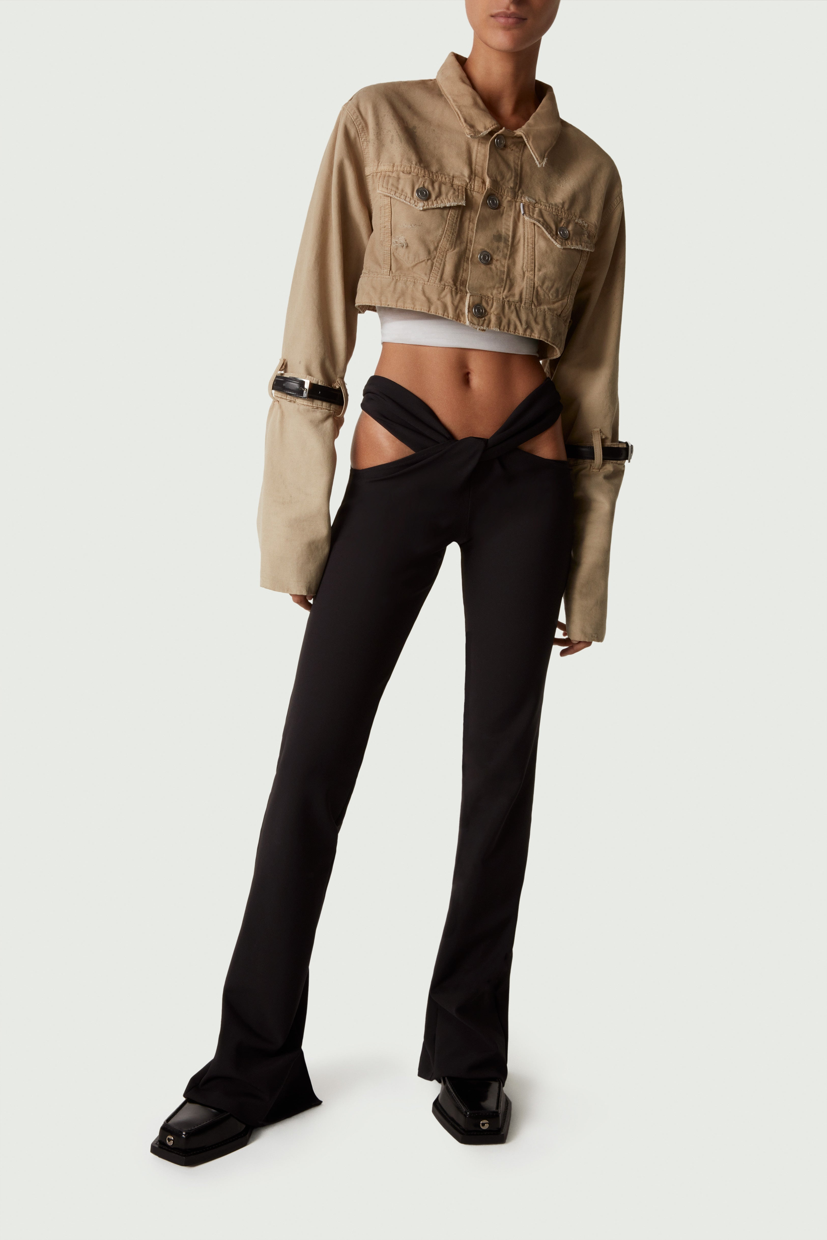 Cut Out Tailored Trousers - 1