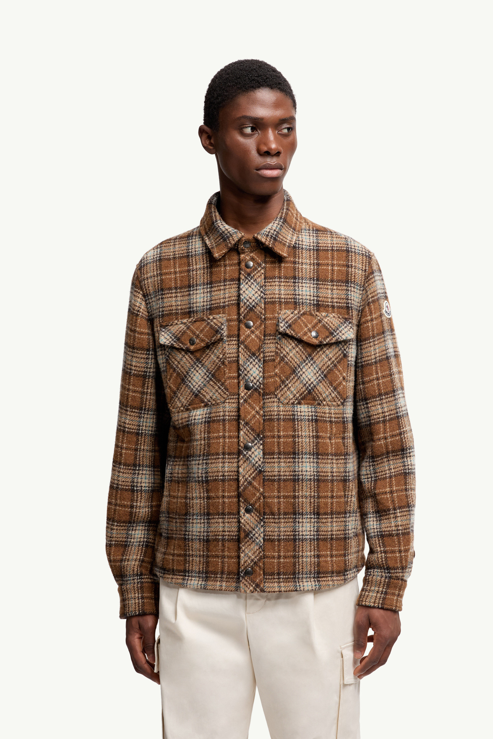 Checked Wool Shirt Jacket - 3