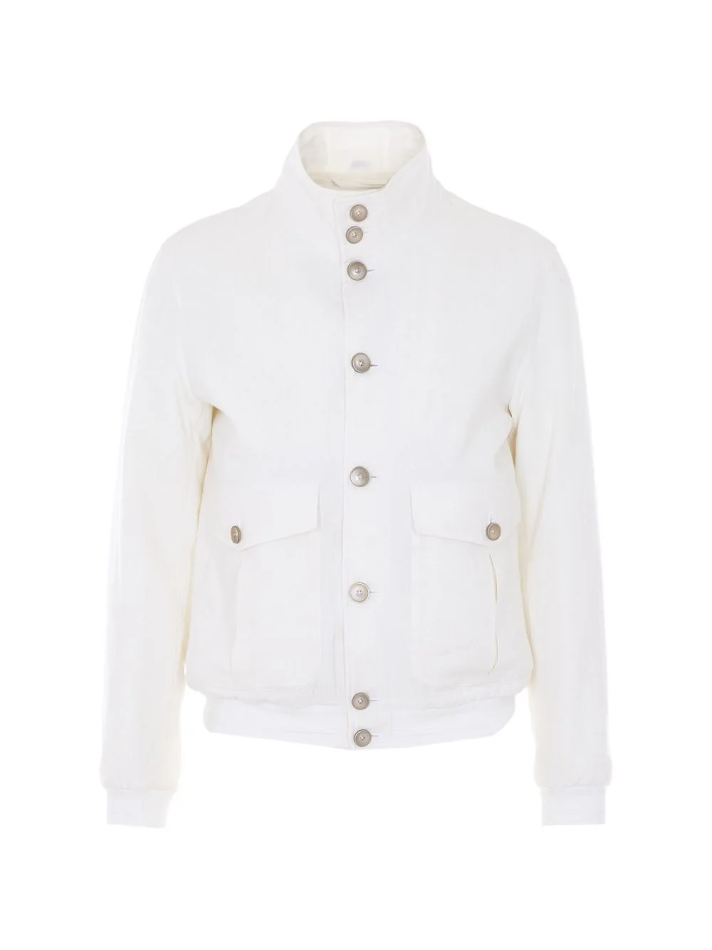 button high-neck bomber jacket - 1