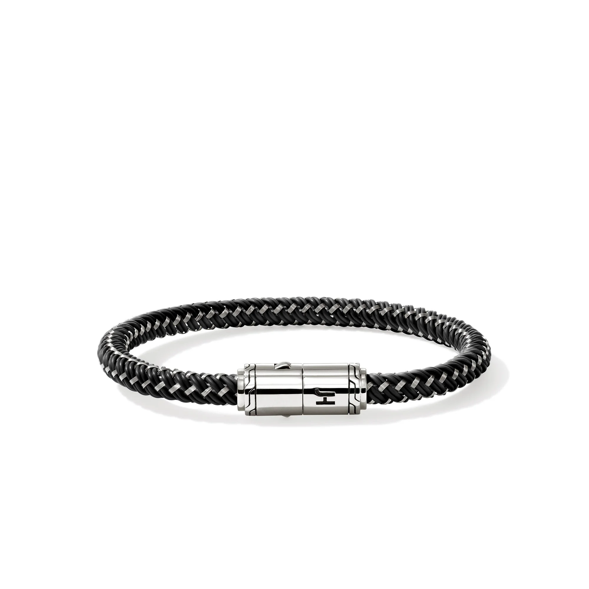 Cord Bracelet, Sterling Silver, Rubber - 1