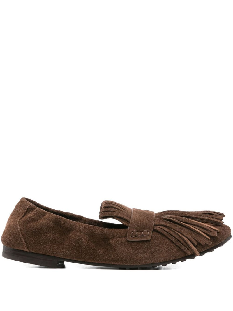 suede tassel ballet flats 1