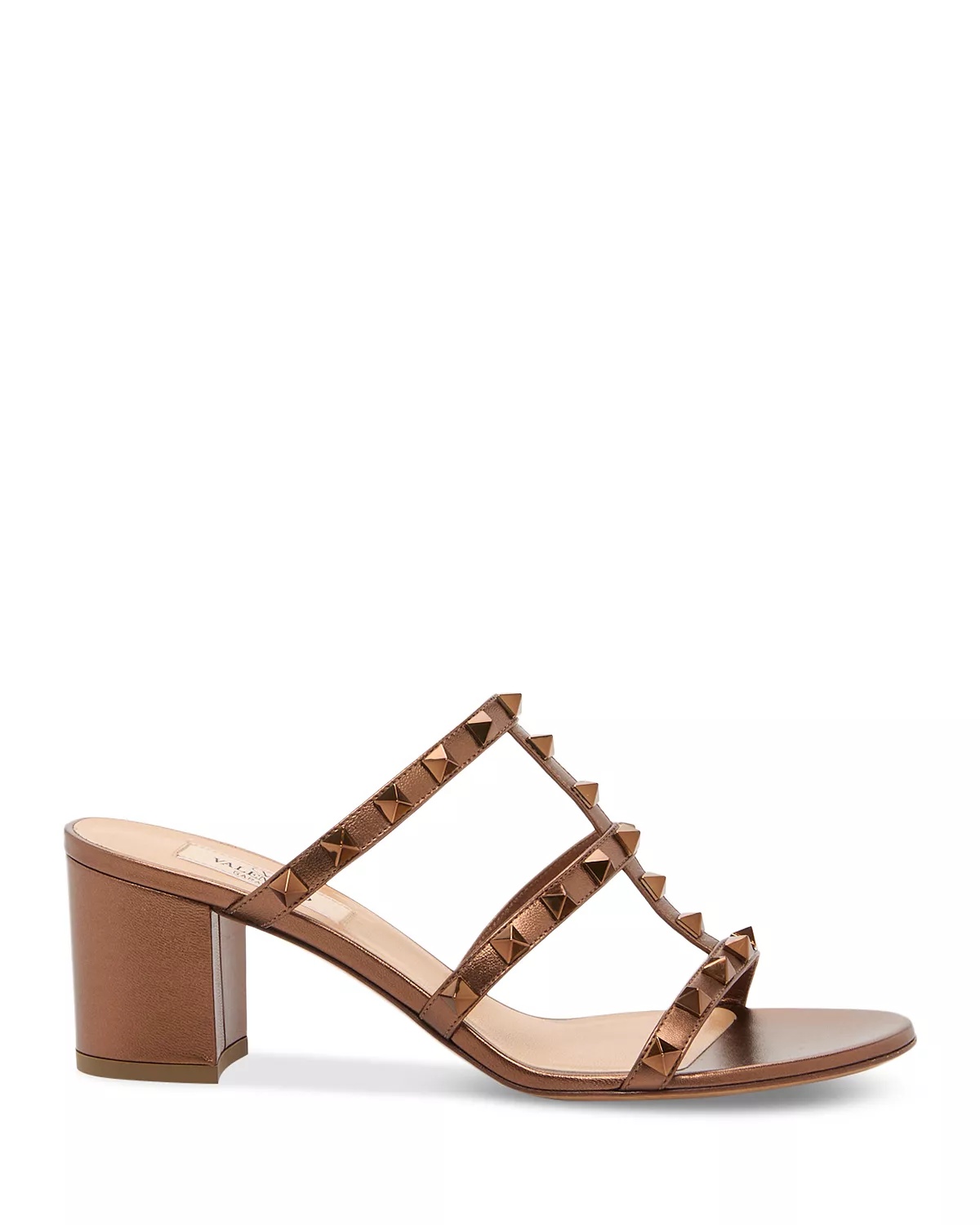 Women's Rockstud Block Heel Slide Sandals - 3