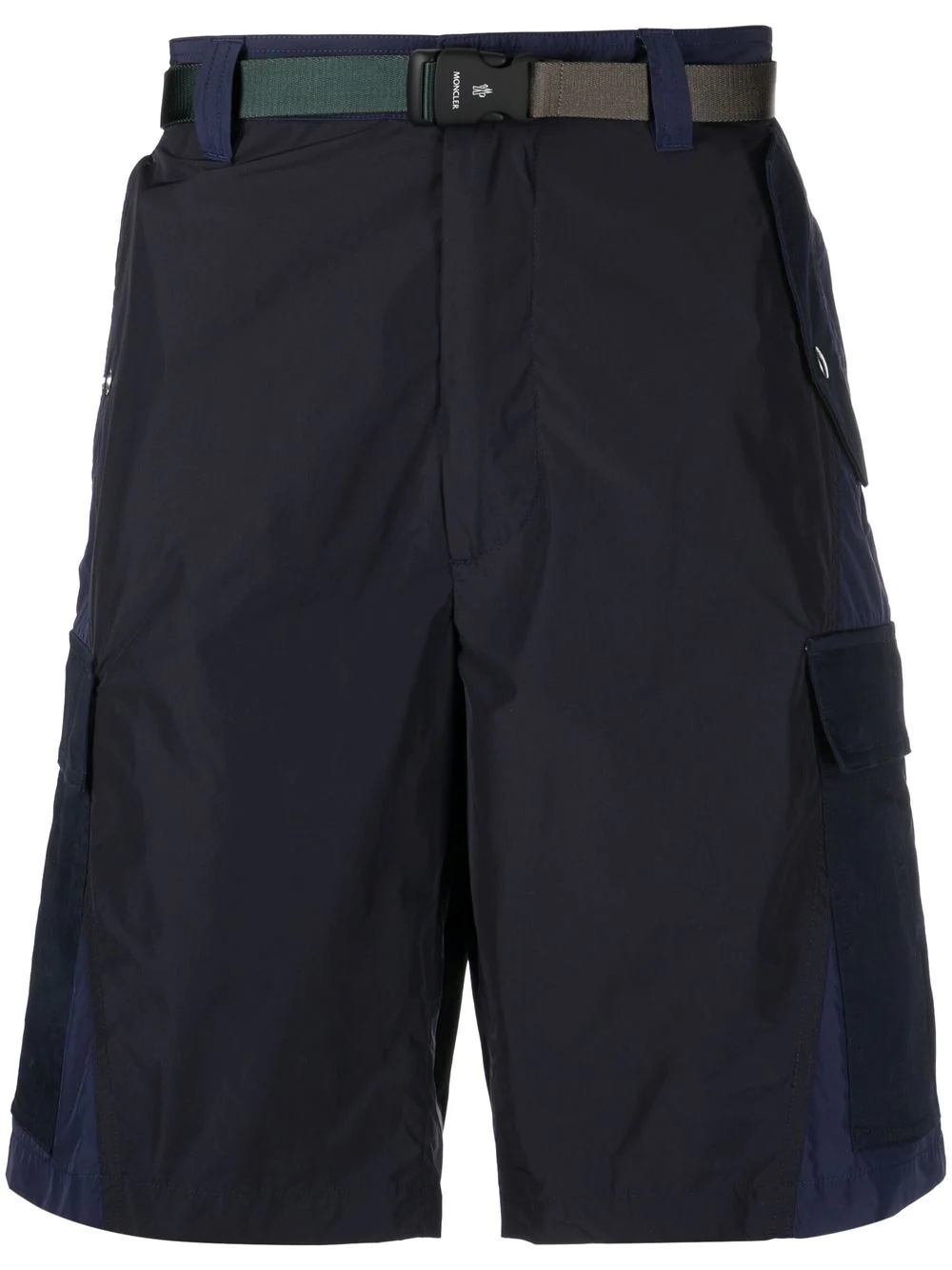 logo-belt cargo shorts - 1