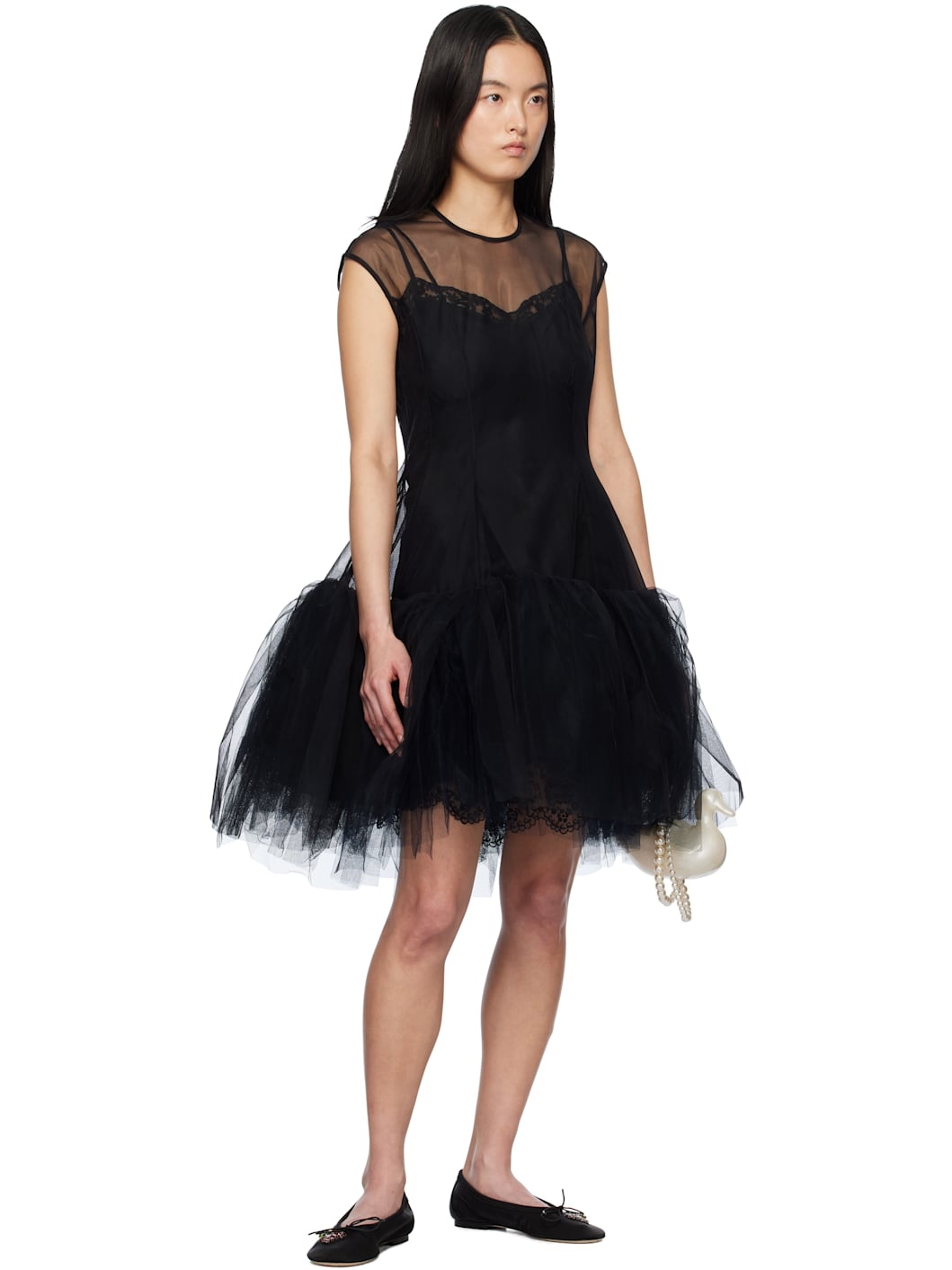 Black Sleeveless Ballet Tutu Minidress - 4