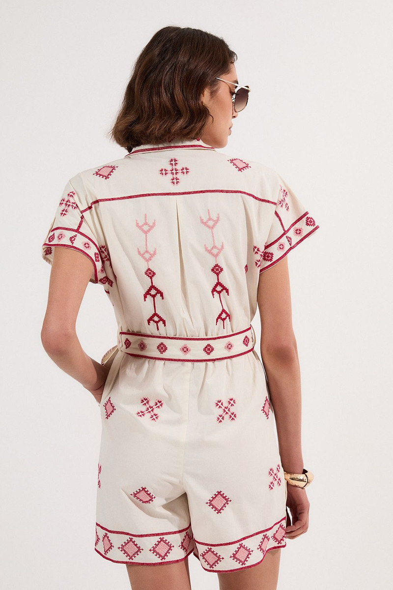 Cotton Embroidered Woven Playsuit 5