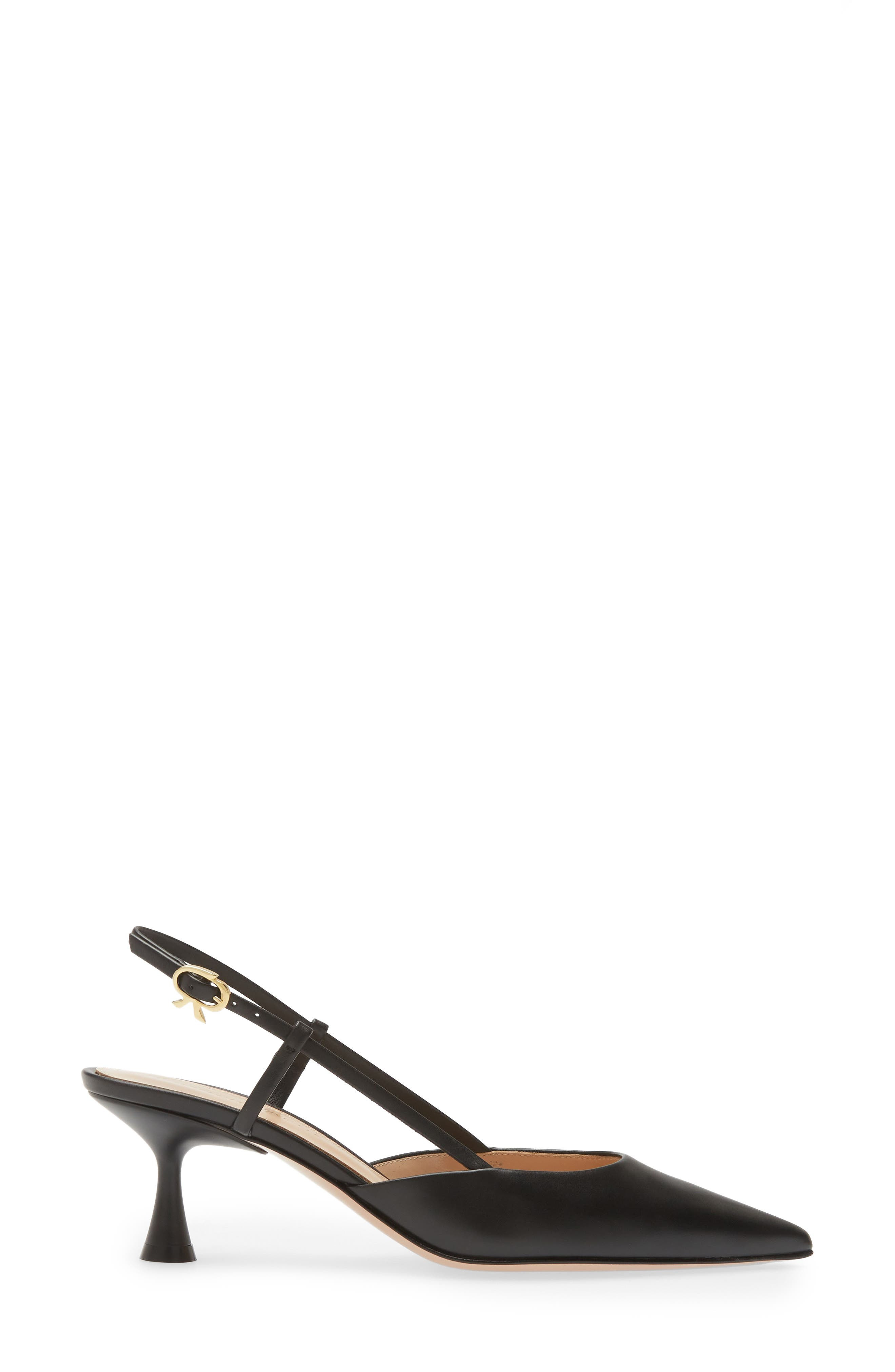 Kitten Heel Slingback Pointed Toe Pump - 3