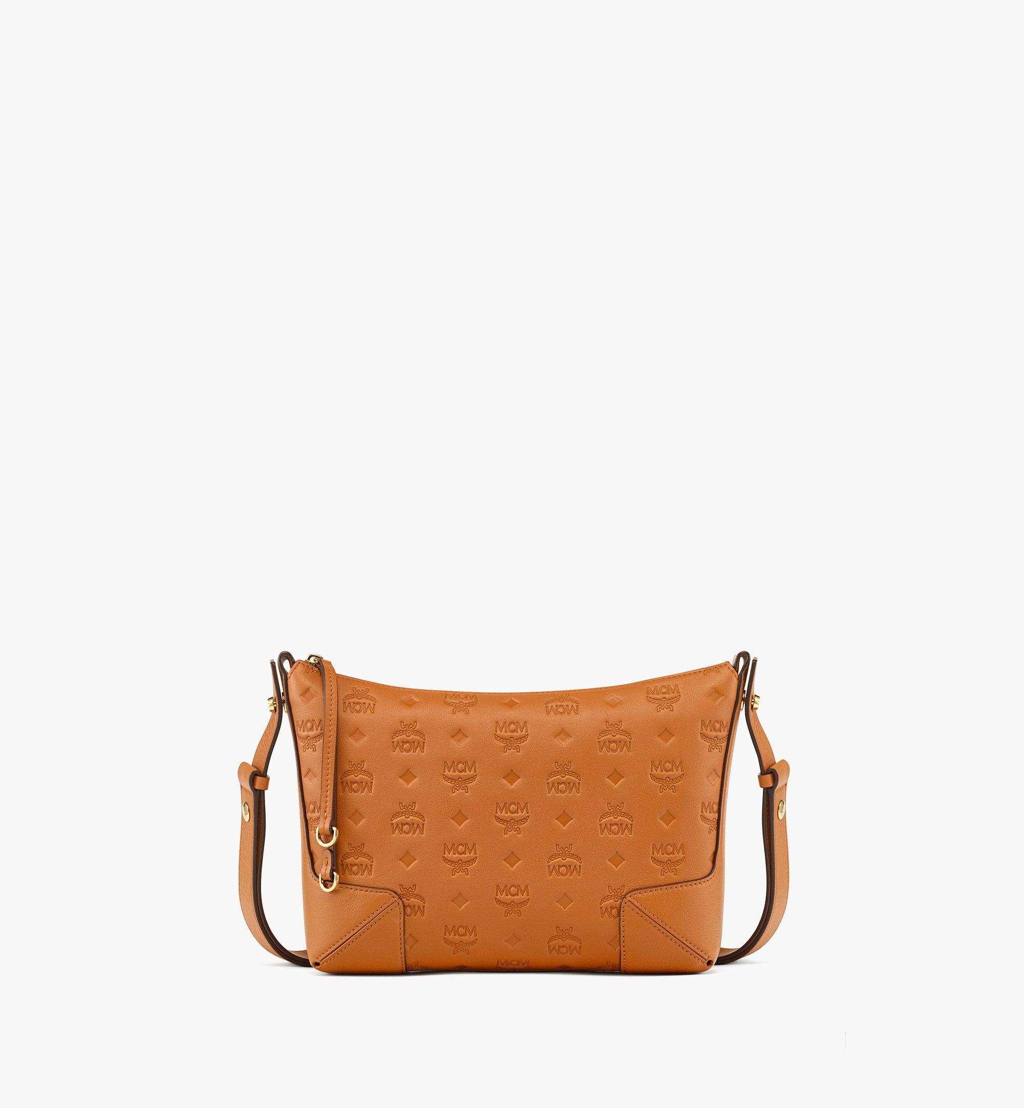 Aren Shoulder Bag in Embossed Monogram Leather - 1