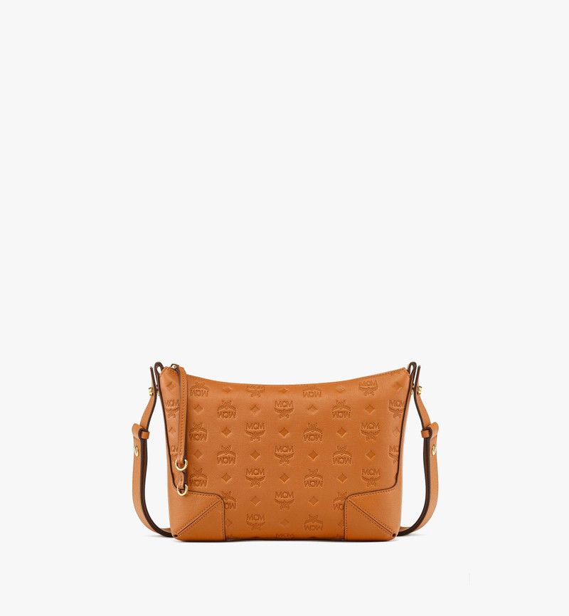 Aren Shoulder Bag in Embossed Monogram Leather 1