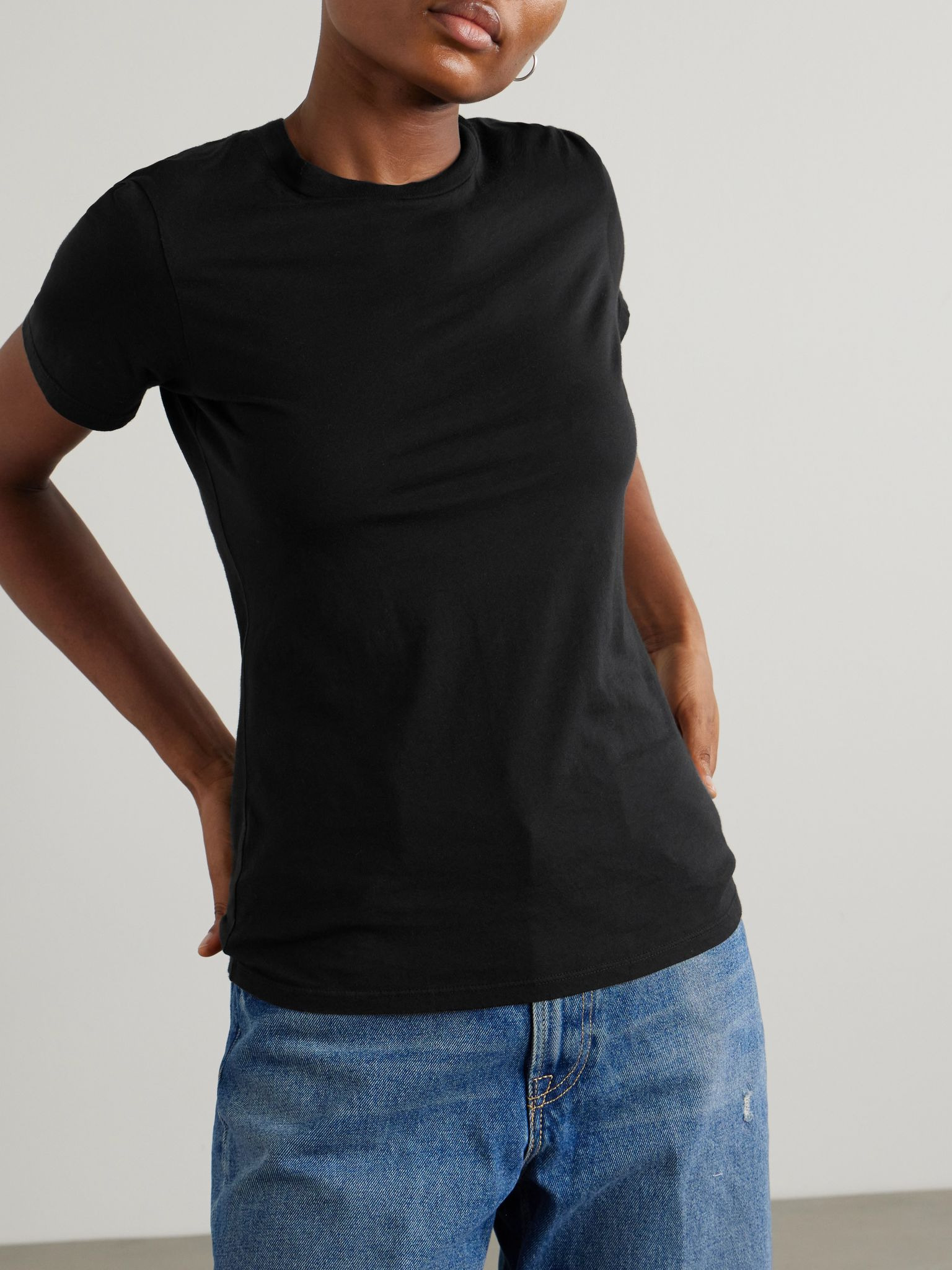 Mariela cotton-jersey T-shirt Black - 3