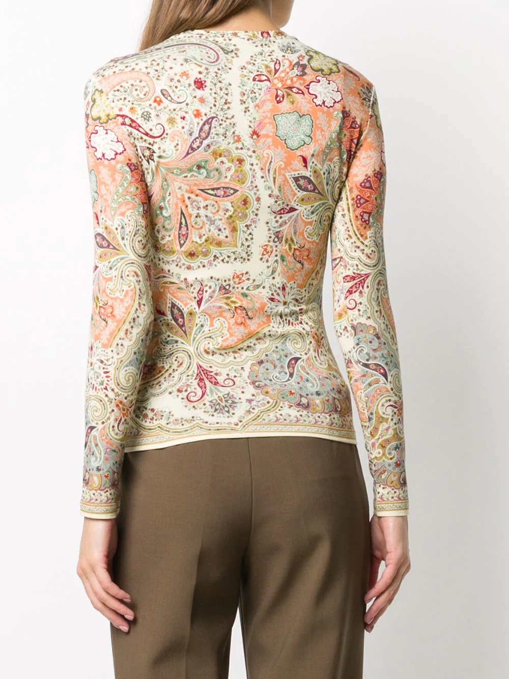 long sleeved paisley top - 4