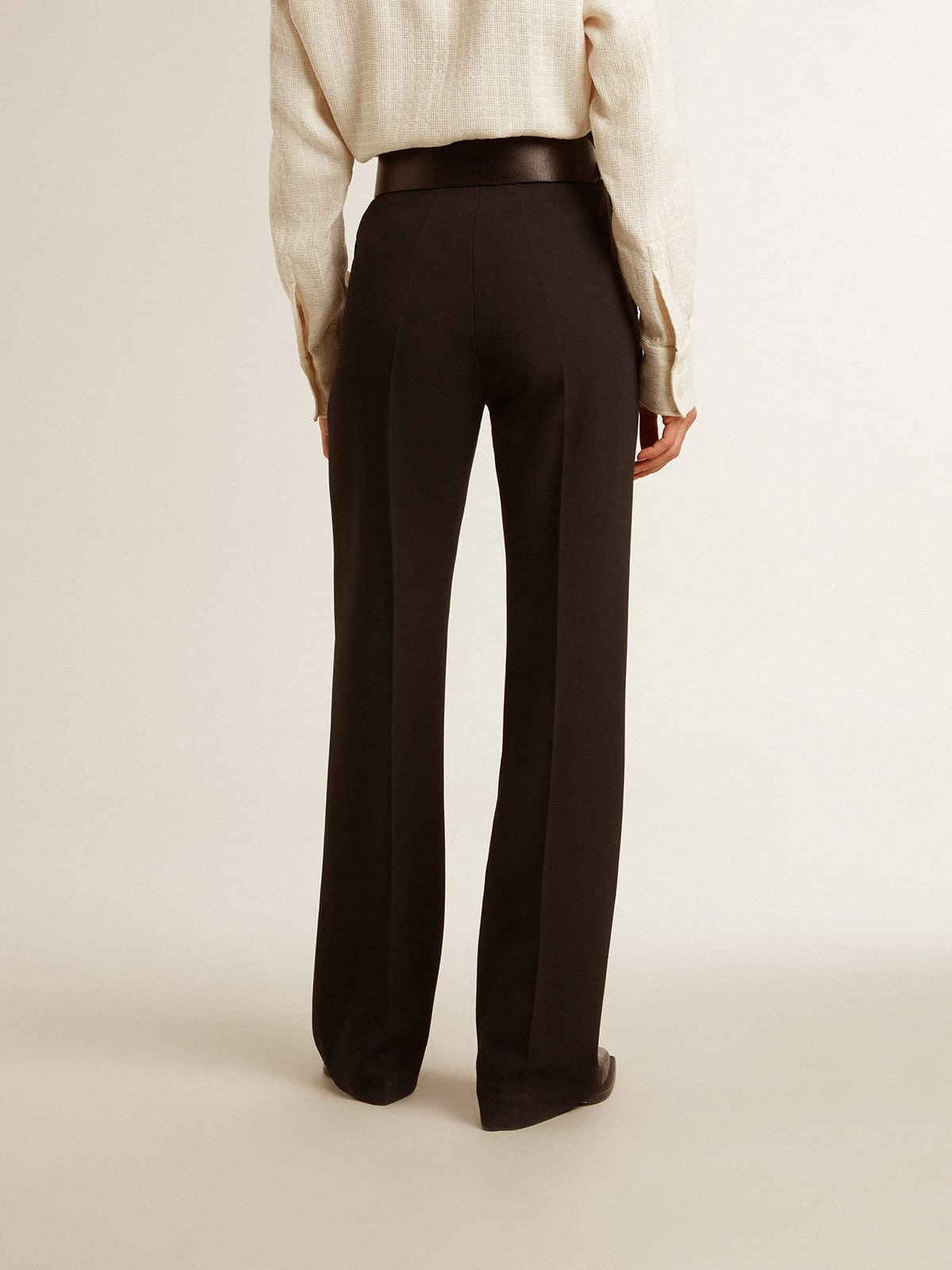 Women’s soft black pants in wool blend - 5