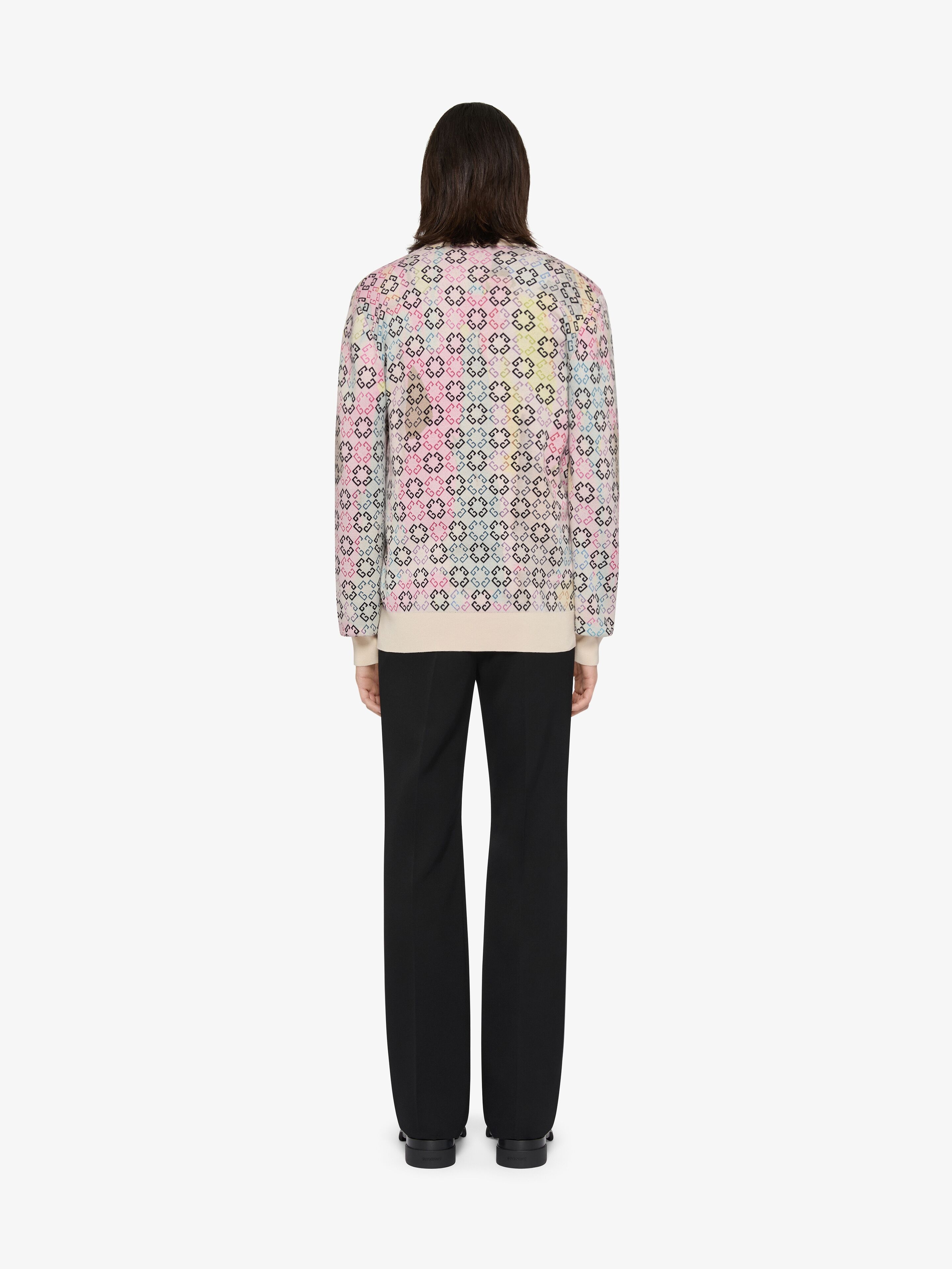 MULTICOLOR CARDIGAN IN MONOGRAM 72 COTTON - 3