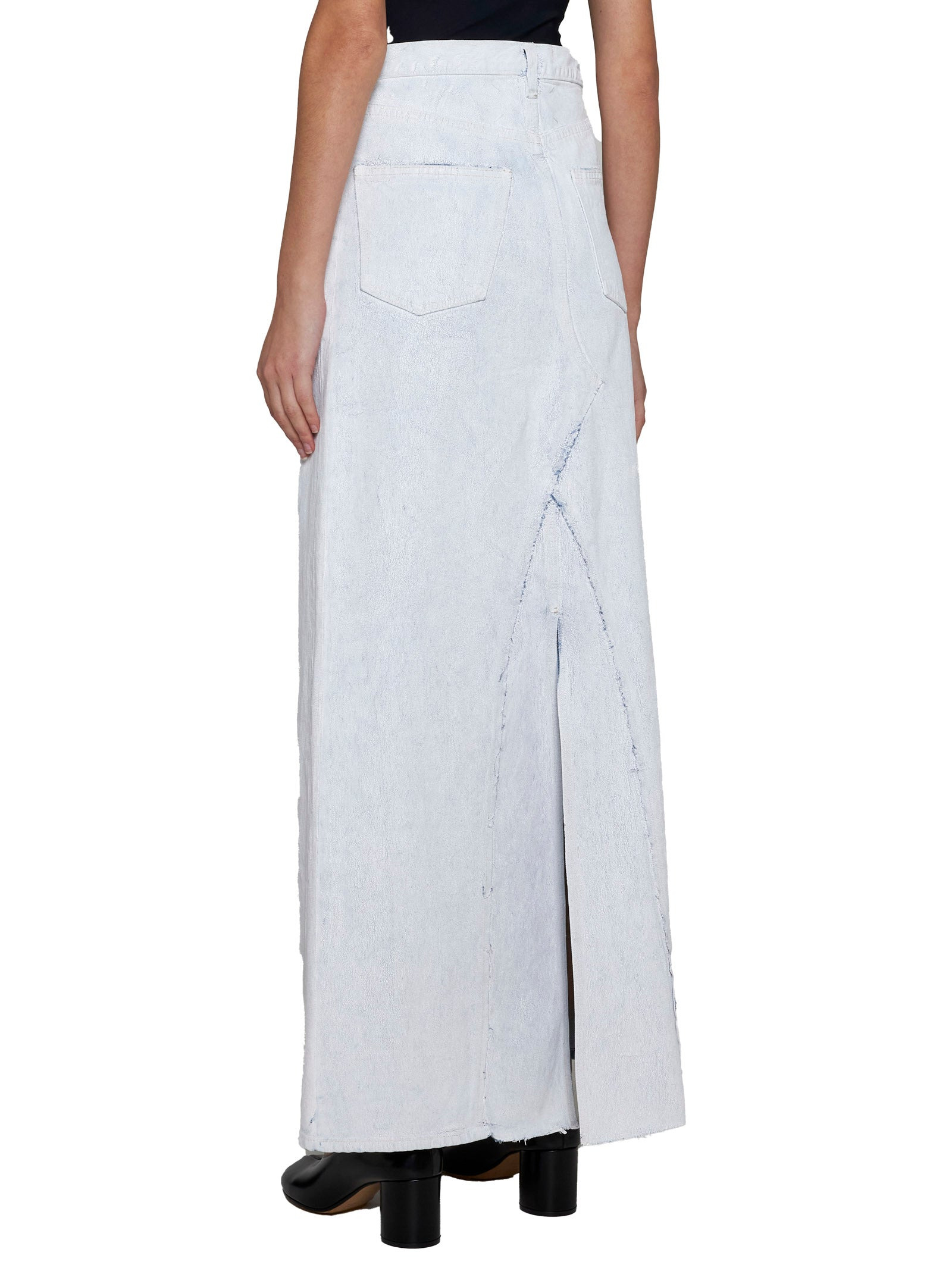 Long denim skirt - 4