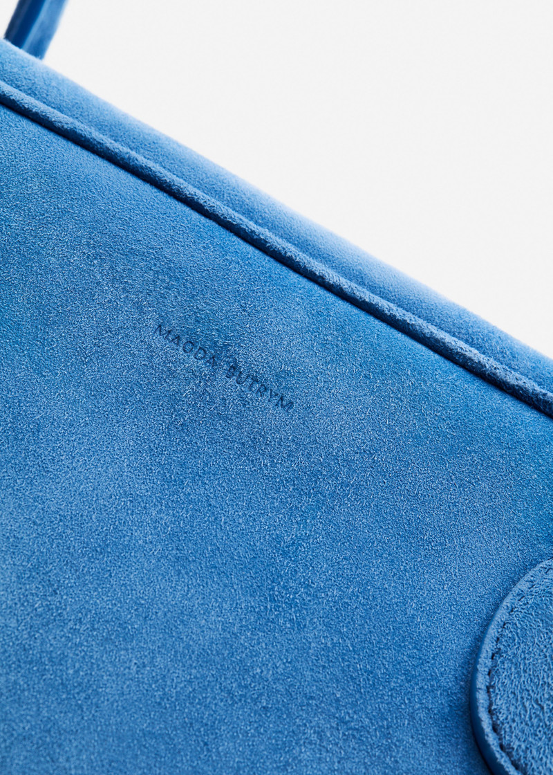 Large Brigitte bag in blue suede 3