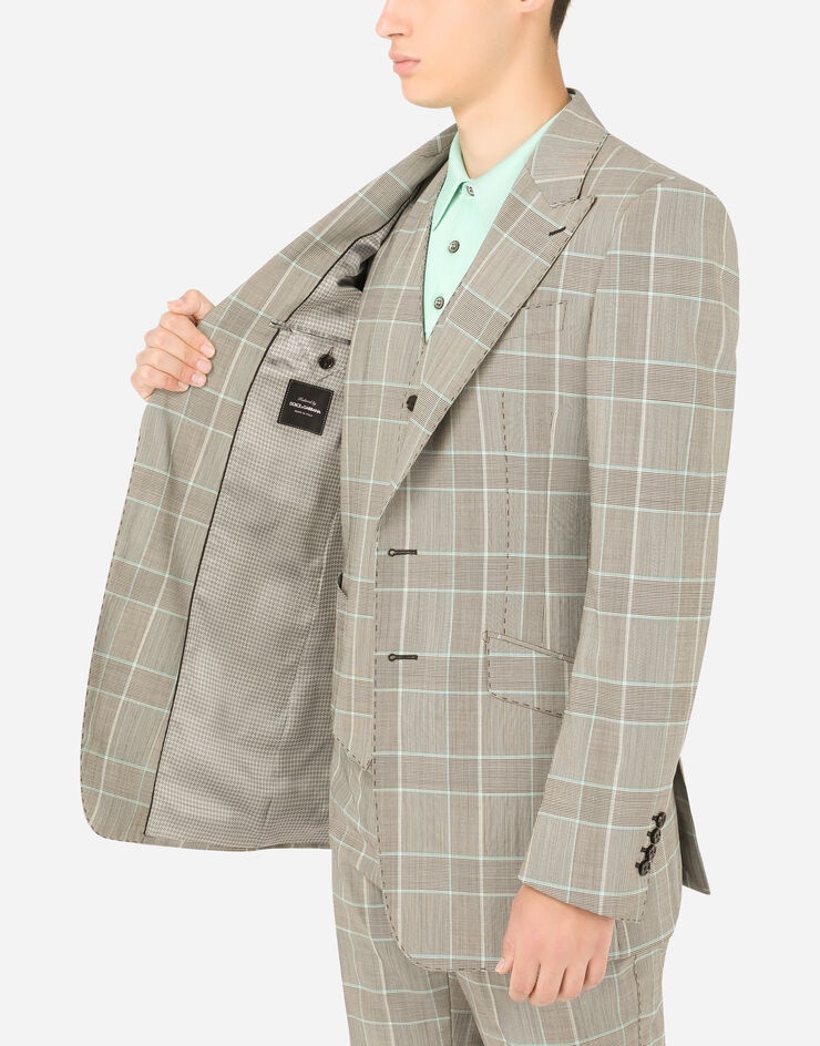 Three-piece glen plaid Beat-fit suit - 11