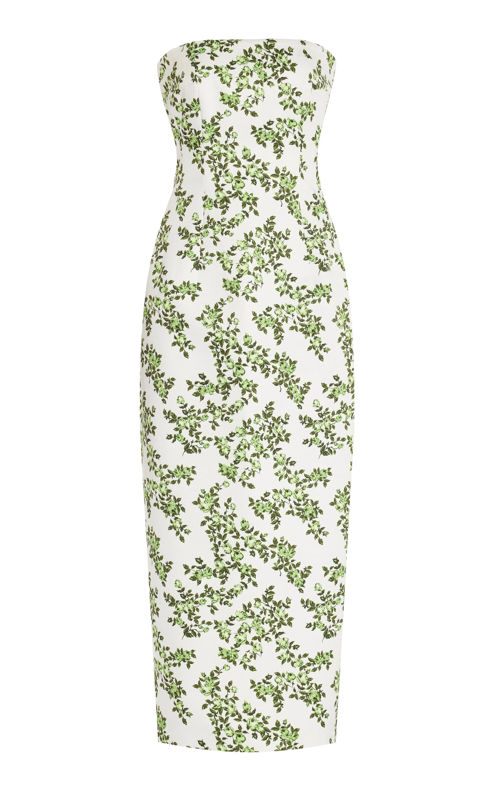 Leila Strapless Taffeta Midi Dress green - 1