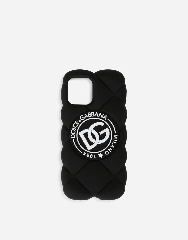 Quilted-effect rubber iPhone 12 Pro cover with DG logo - 1