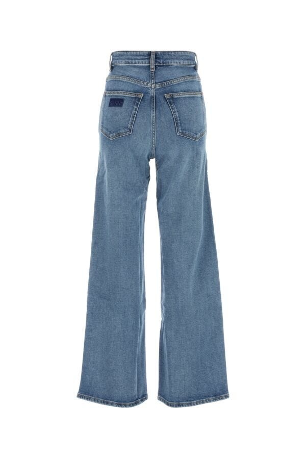 GANNI Stretch denim wide-leg jeans | gebnegozionline