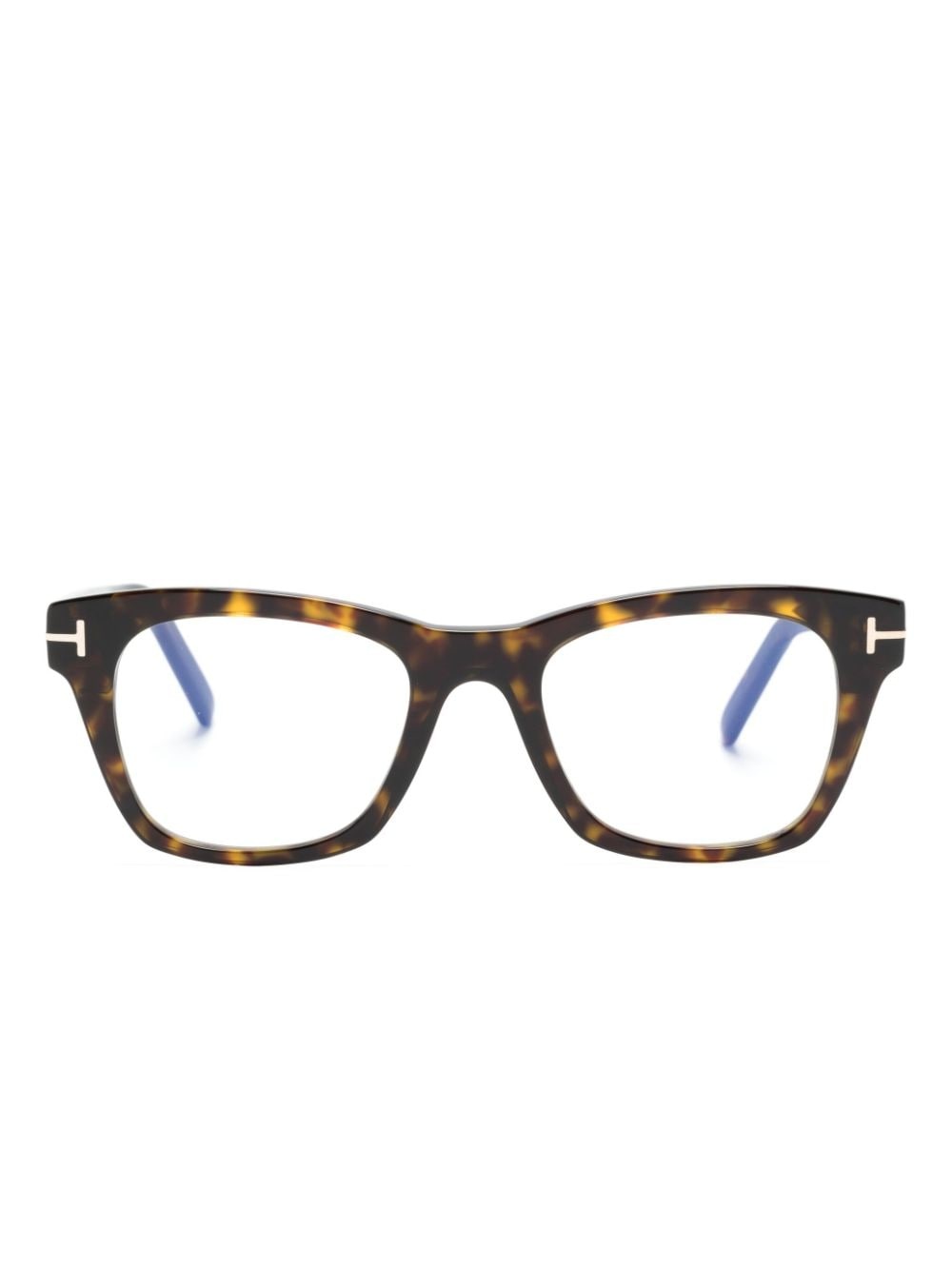 tortoiseshell square-frame glasses - 1