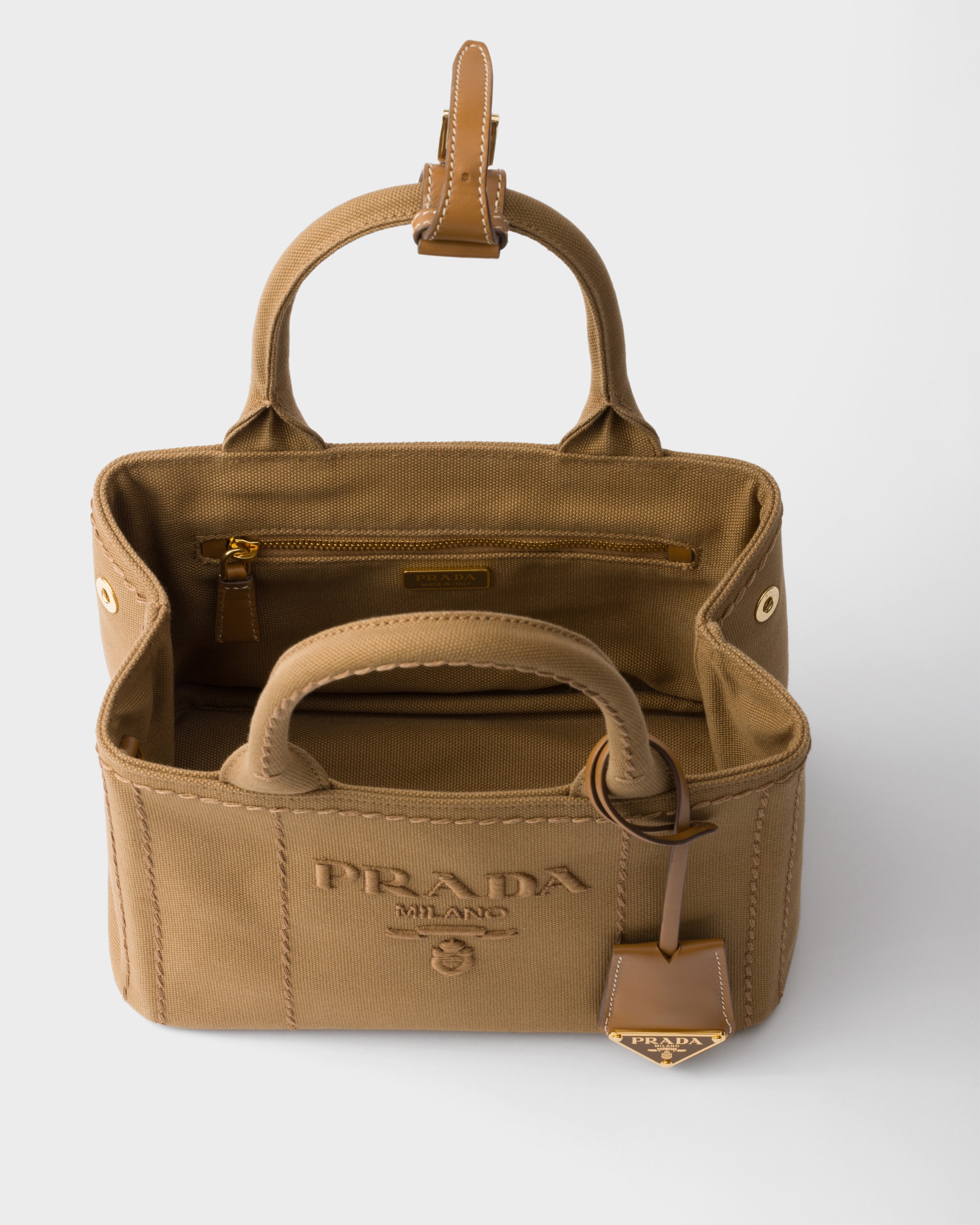 Cotton canvas mini handbag - 5