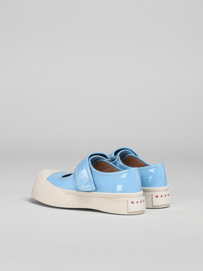 Marni PALE BLUE PATENT LEATHER PABLO MARY-JANE SNEAKER outlook