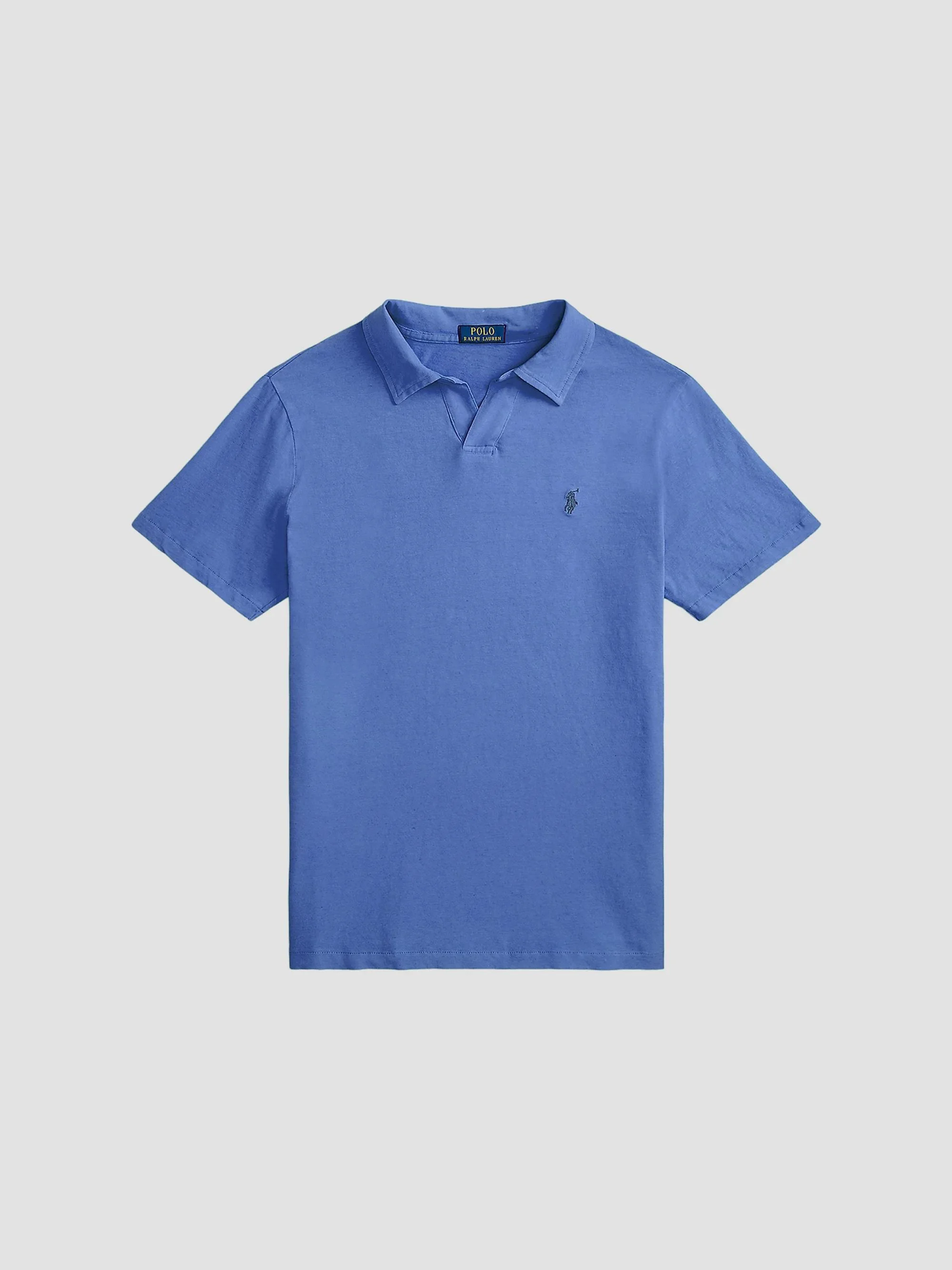 Men's Logo Cotton-Linen Jersey Polo Shirt - Modern Royal - 1