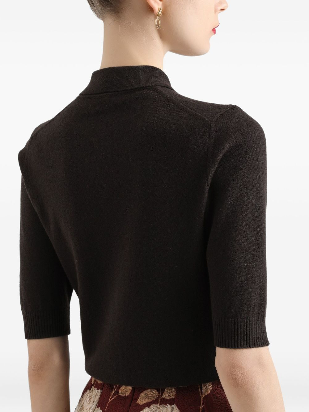 short-sleeve buttoned cardigan - 5