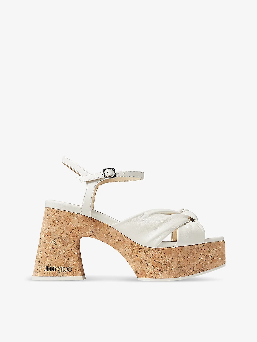 Heloise 95 leather platform sandals - 1