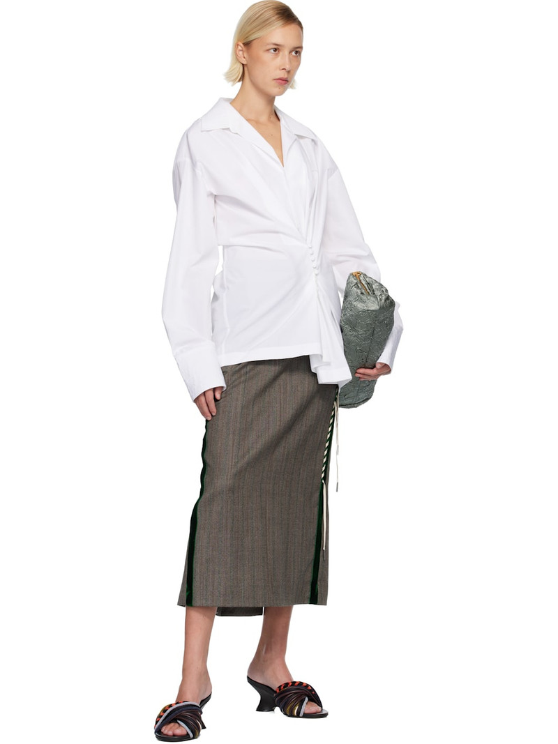 Dries Van Noten White V-Neck Shirt outlook