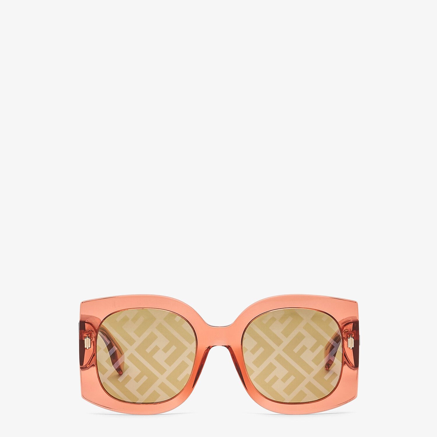 Sunglasses in transparent orange acetate - 1