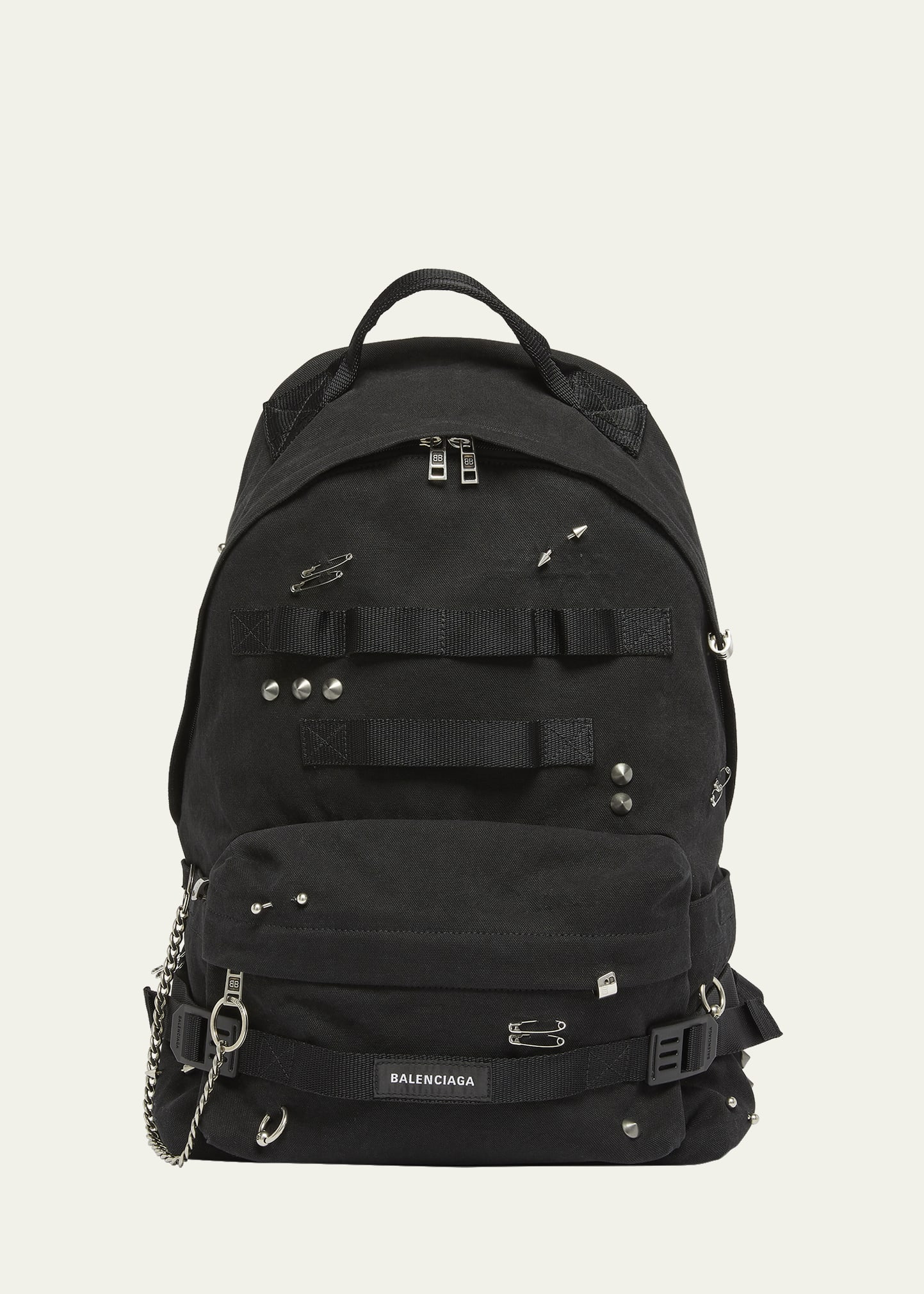 Men's Army Pierced Canvas Backpack - 1