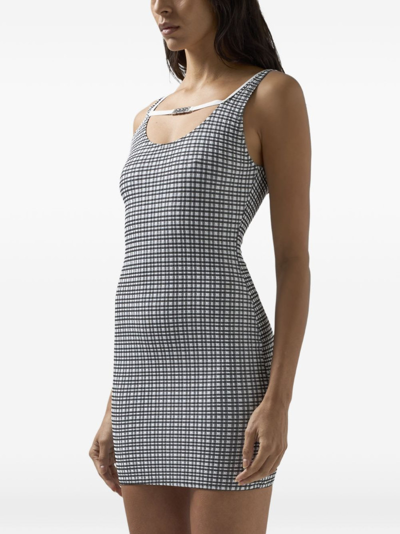 gingham-pattern mini dress 4