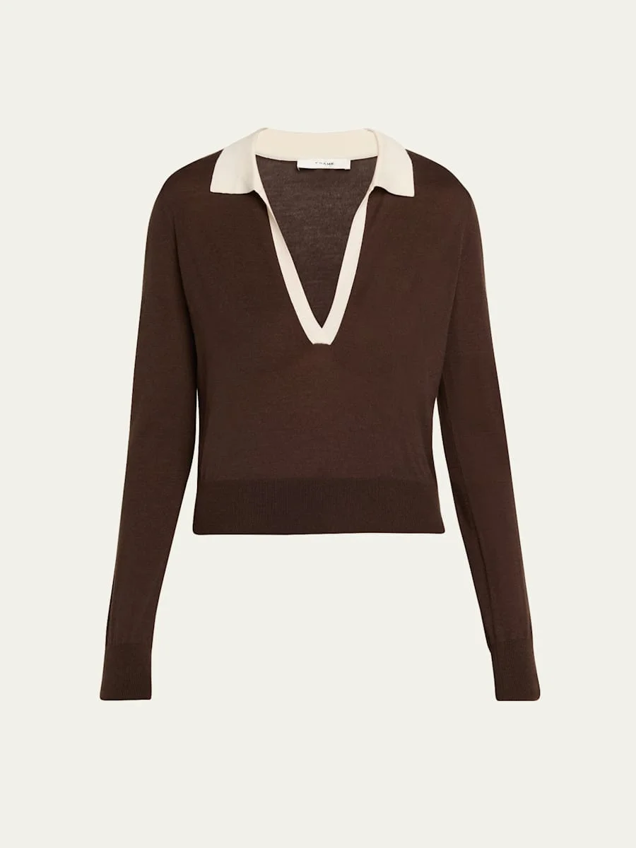 The Two-Tone Polo Sweater - 1
