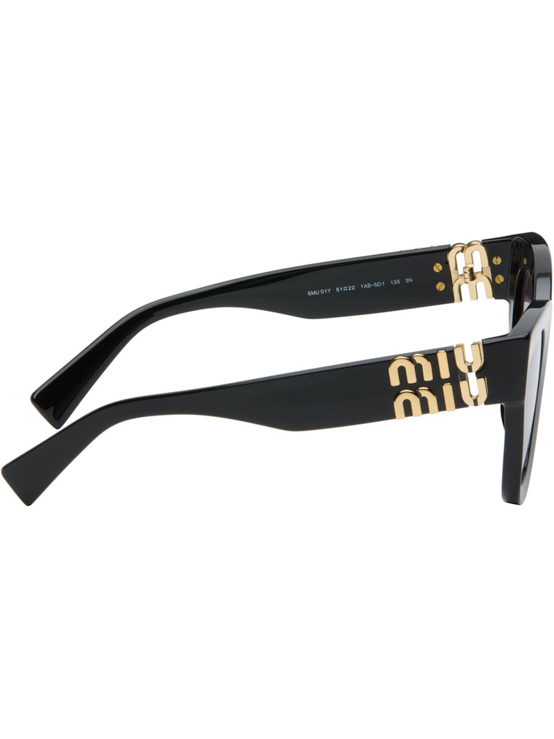 Miu Miu Black Cat-Eye Gradient Sunglasses outlook