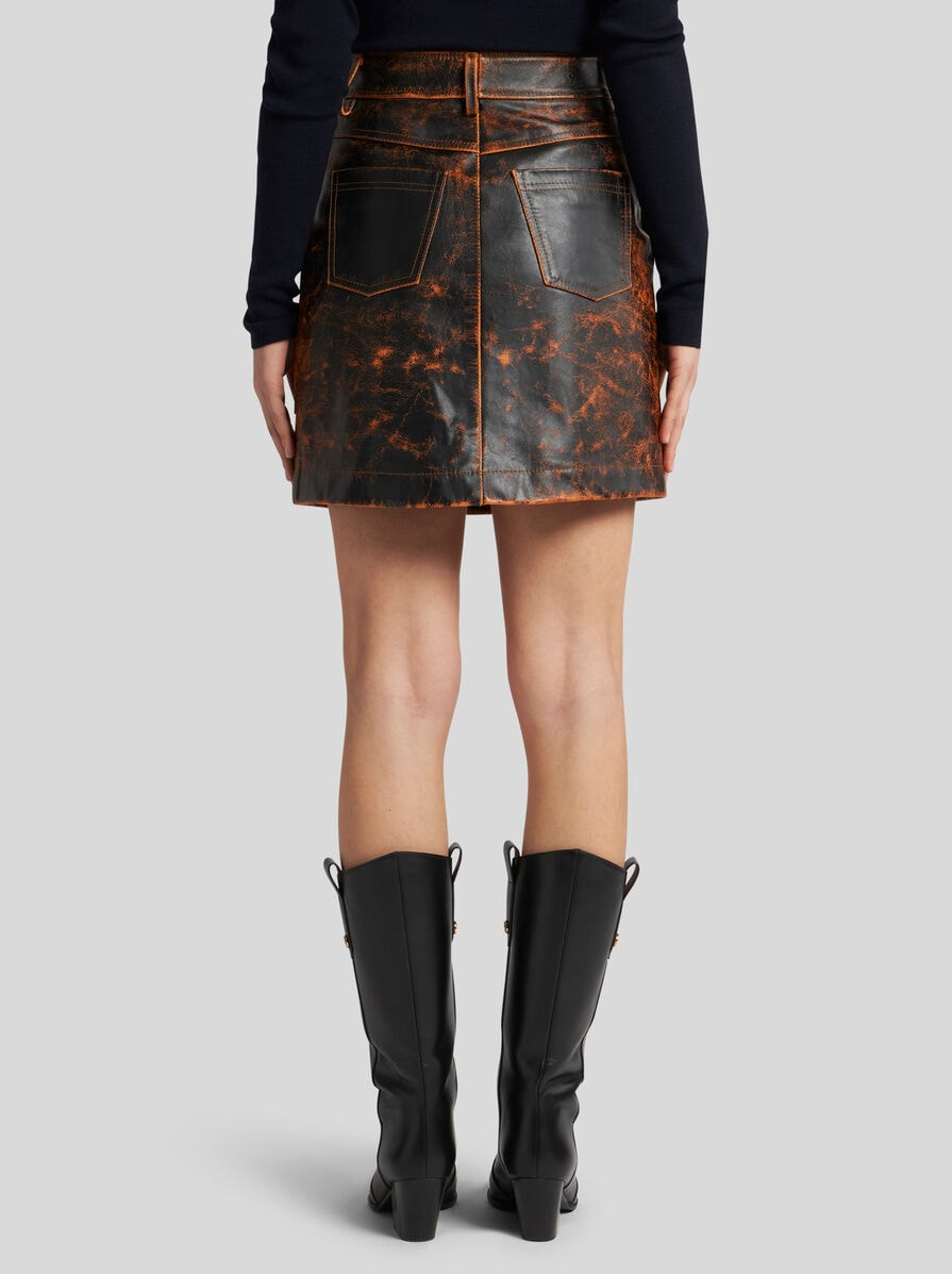 LEATHER MINI SKIRT - 5