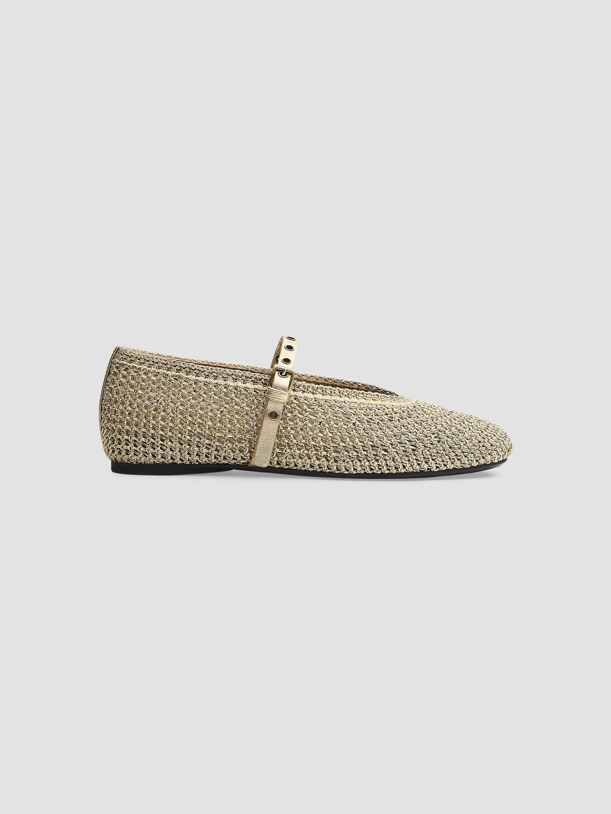 Women's Spire Crochet Mary Janes - Gold Lurex - 1