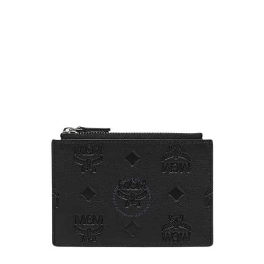 MCM Aren Zip Card Case in Embossed Monogram Leather - 1