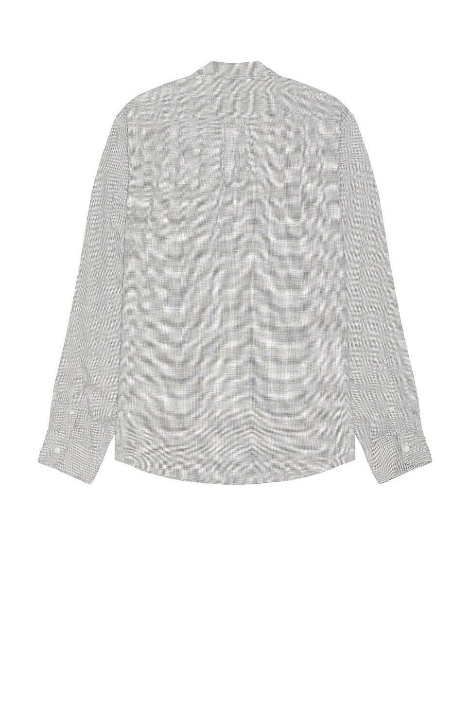 Houndstooth Seperate Placket Long Sleeve Shirt - 2