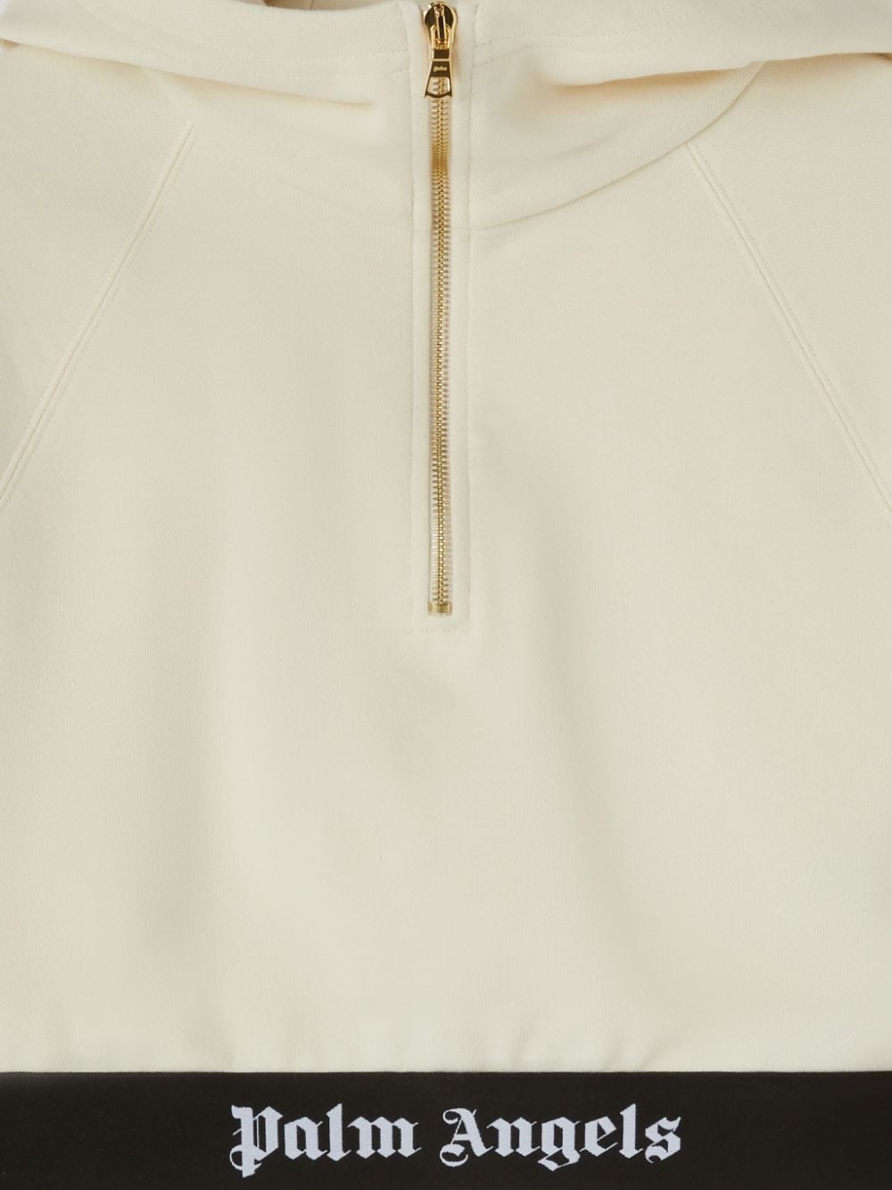 logo-tape cropped hoodie - 3