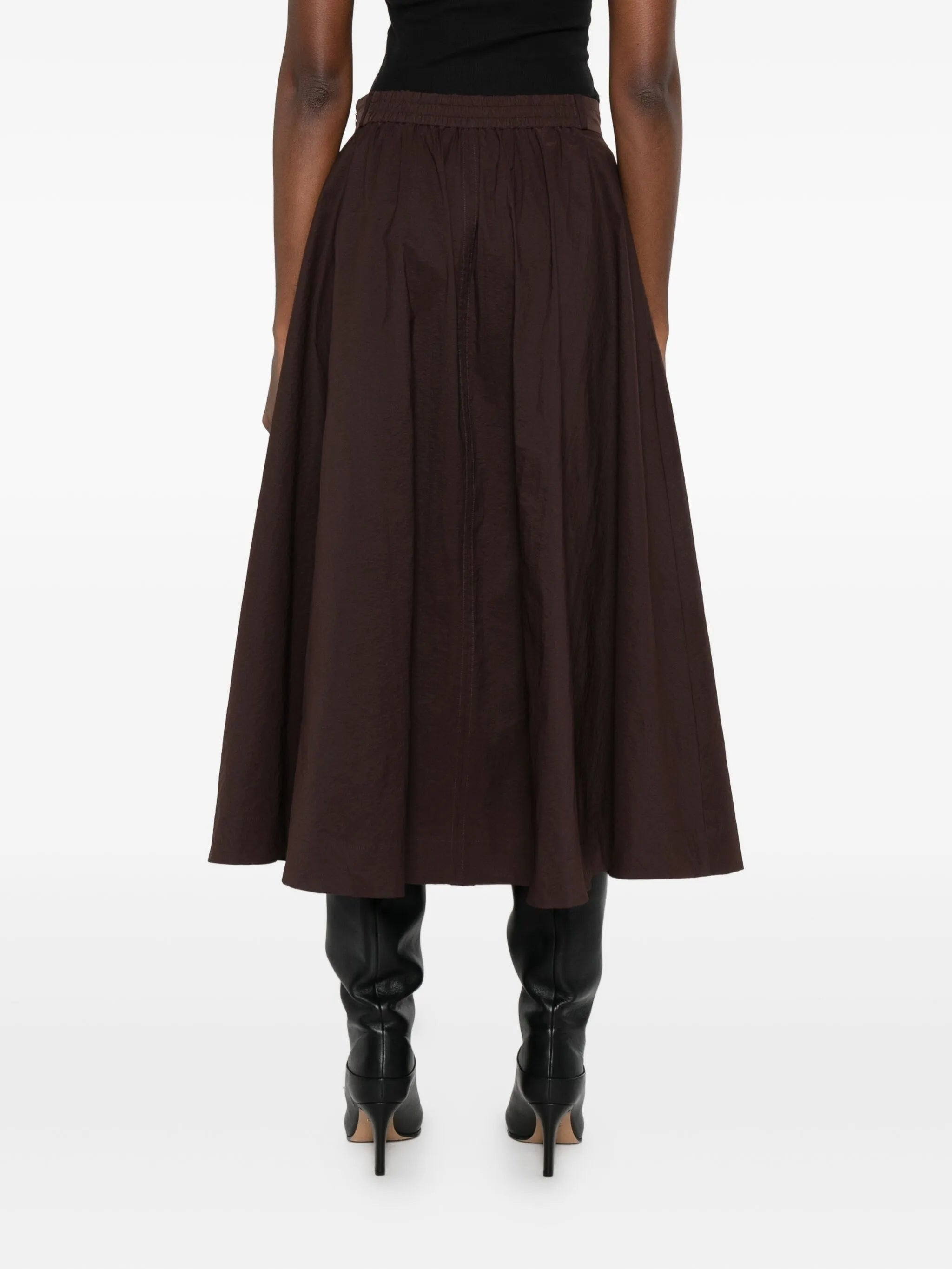 Mark Kenly Domino Tan Pleated Skirt - 2