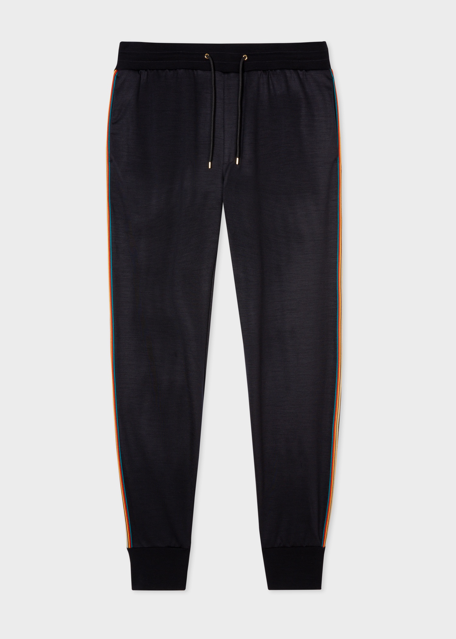Navy Zip-Front Washable Wool 'Signature Stripe' Hoodie and Sweatpants Set - 5