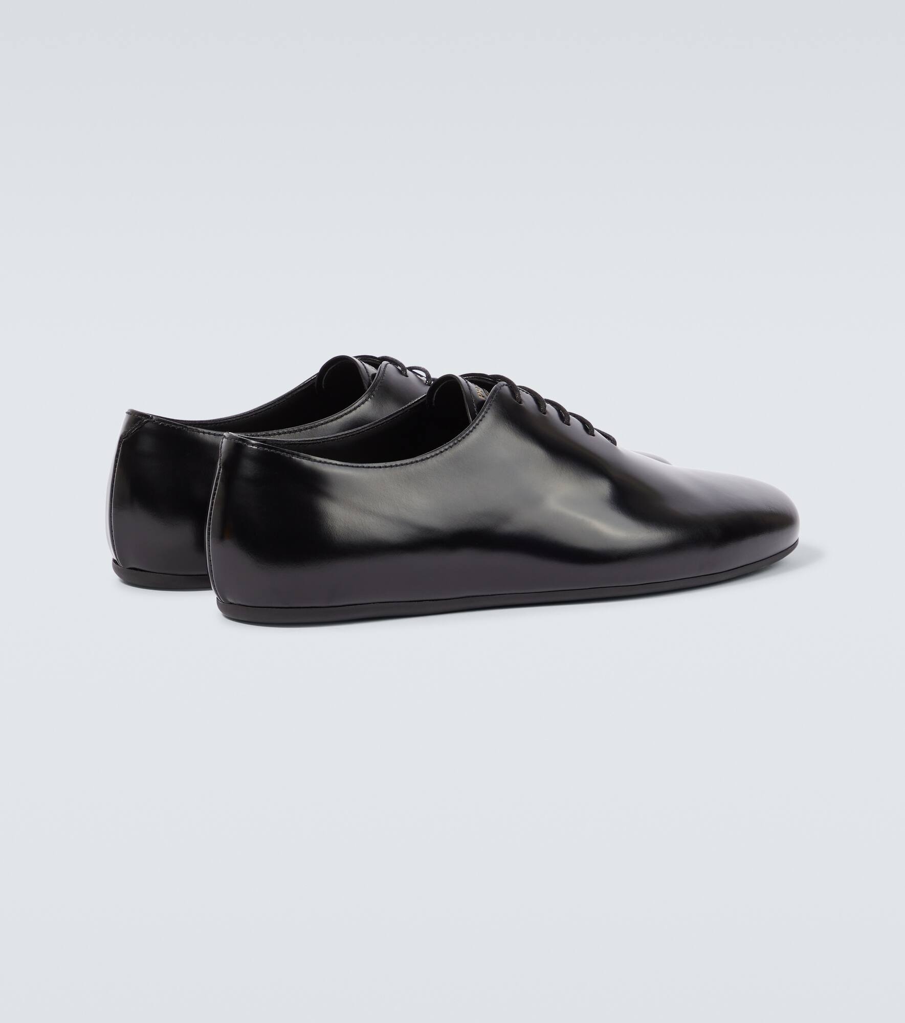 Brushed leather Oxford shoes - 6