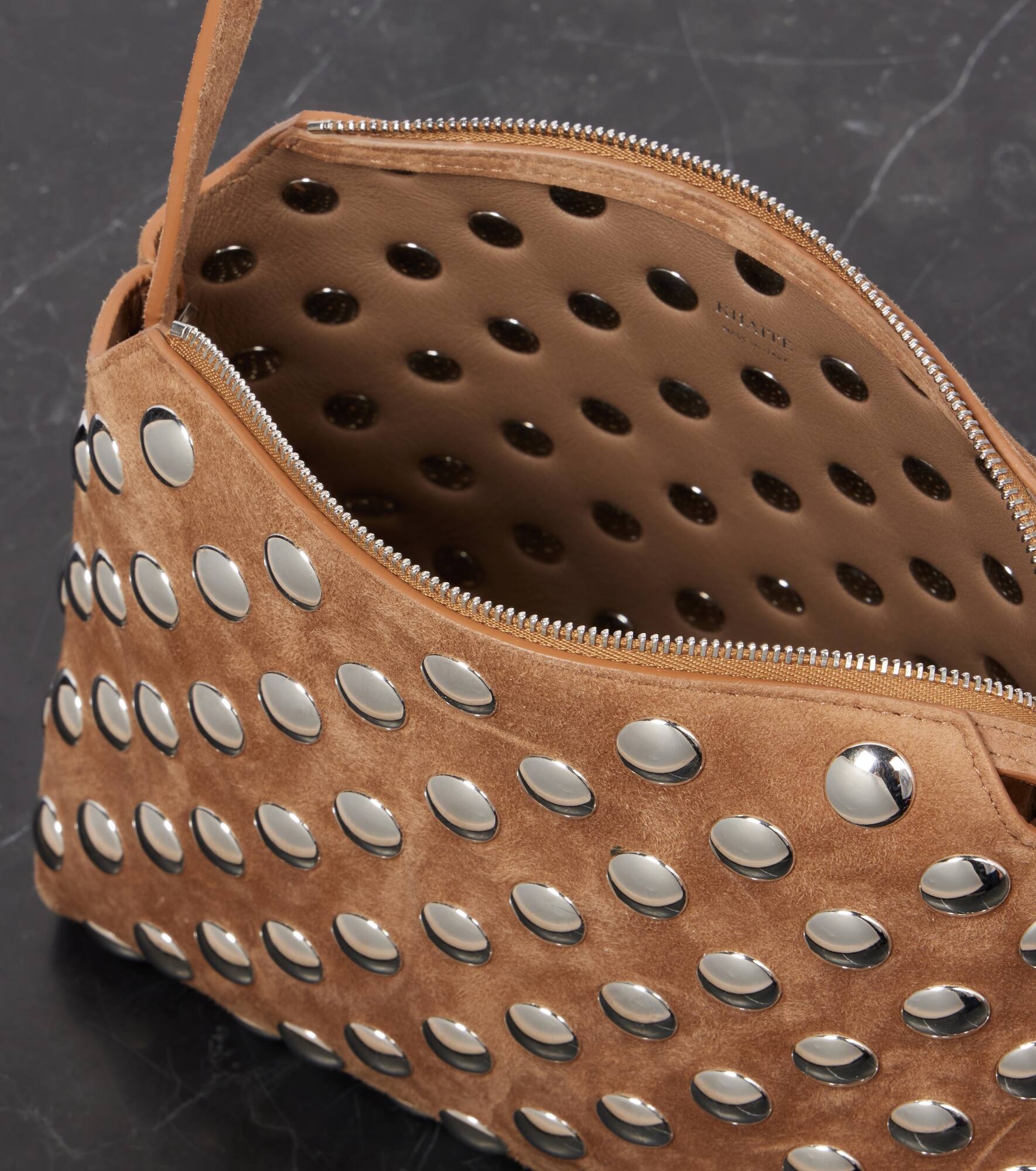 Lina Medium studded suede crossbody bag - 3