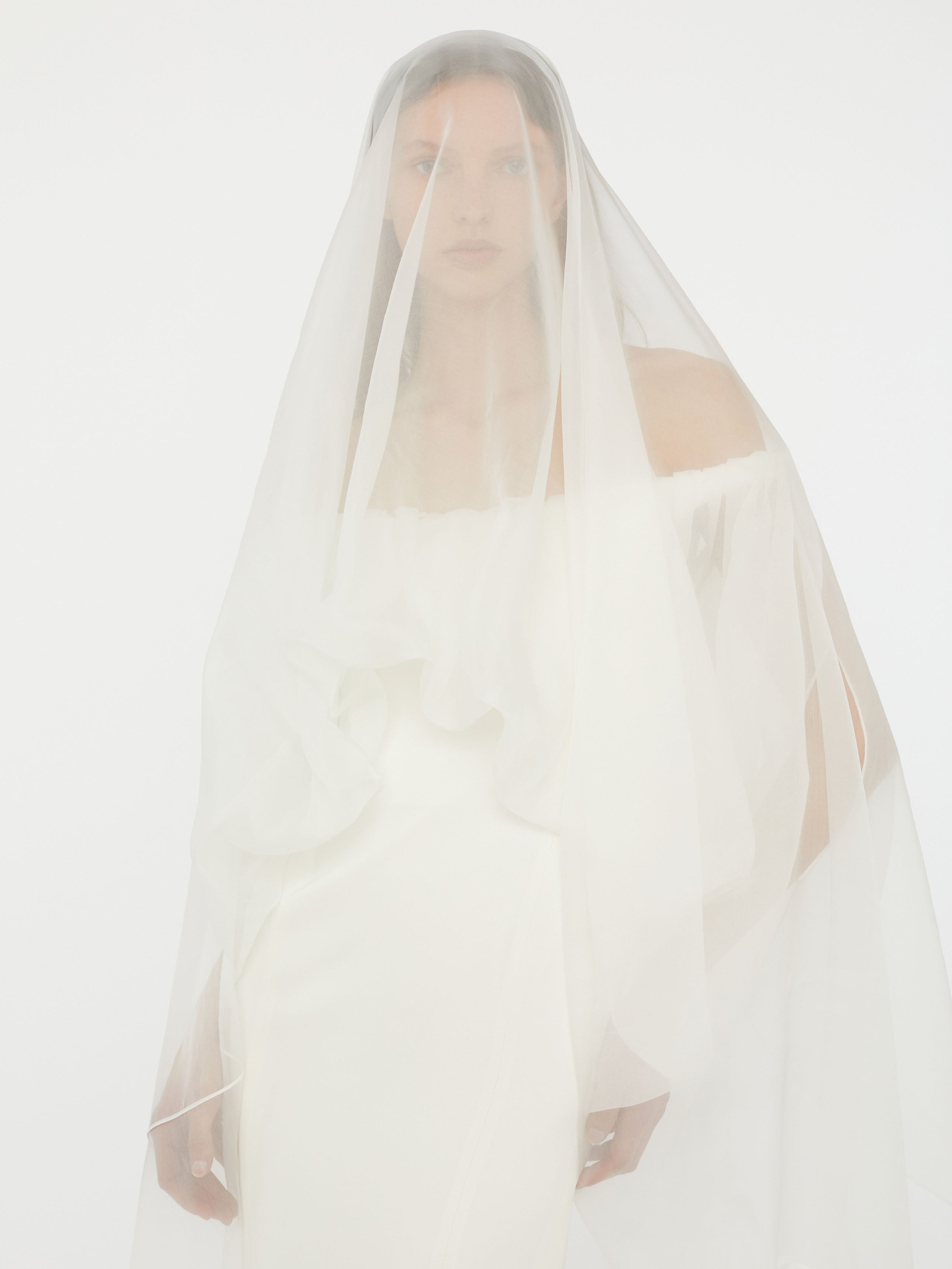 Vapour Overlay Silk Gown - 5