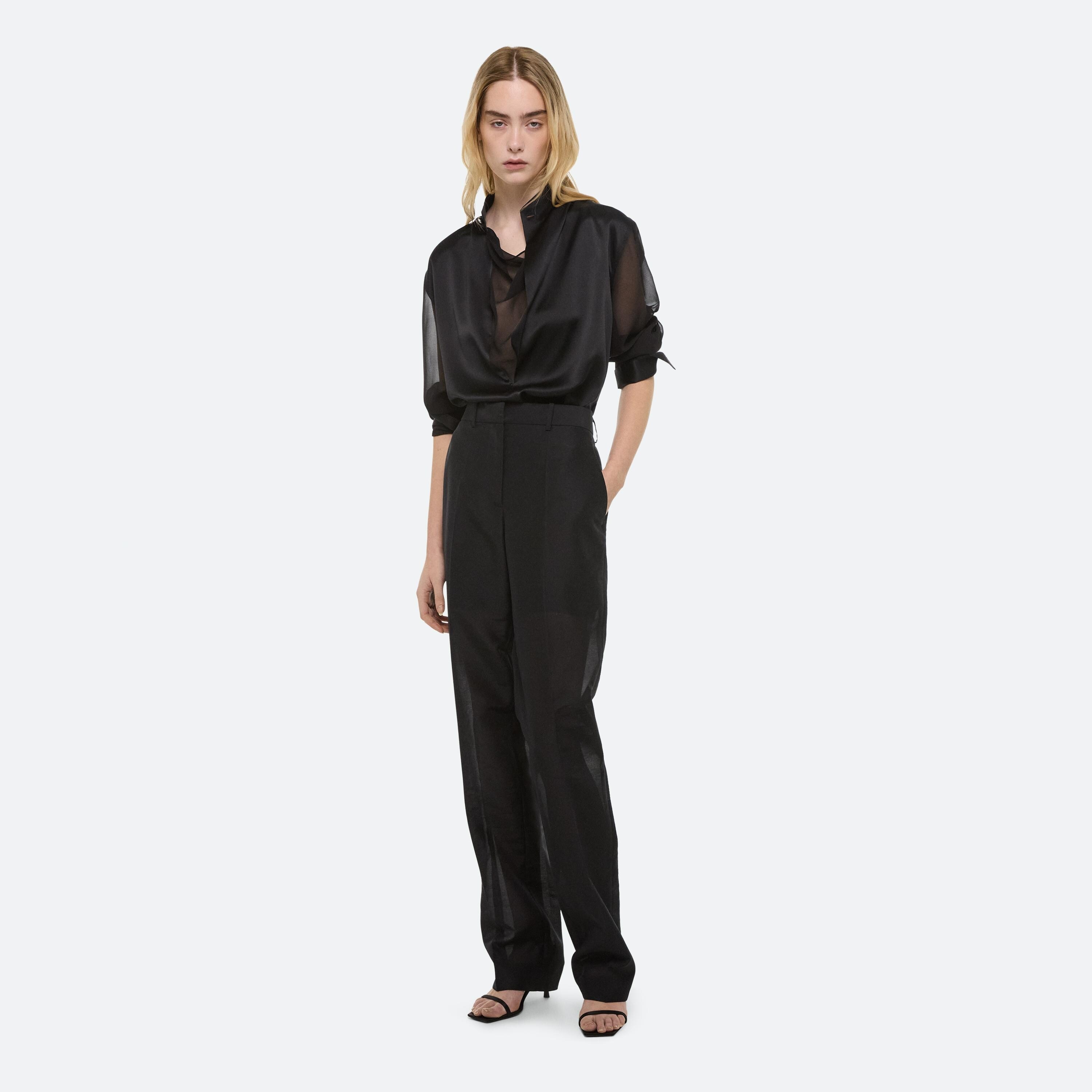 RELAXED COWL SHIRT - 2