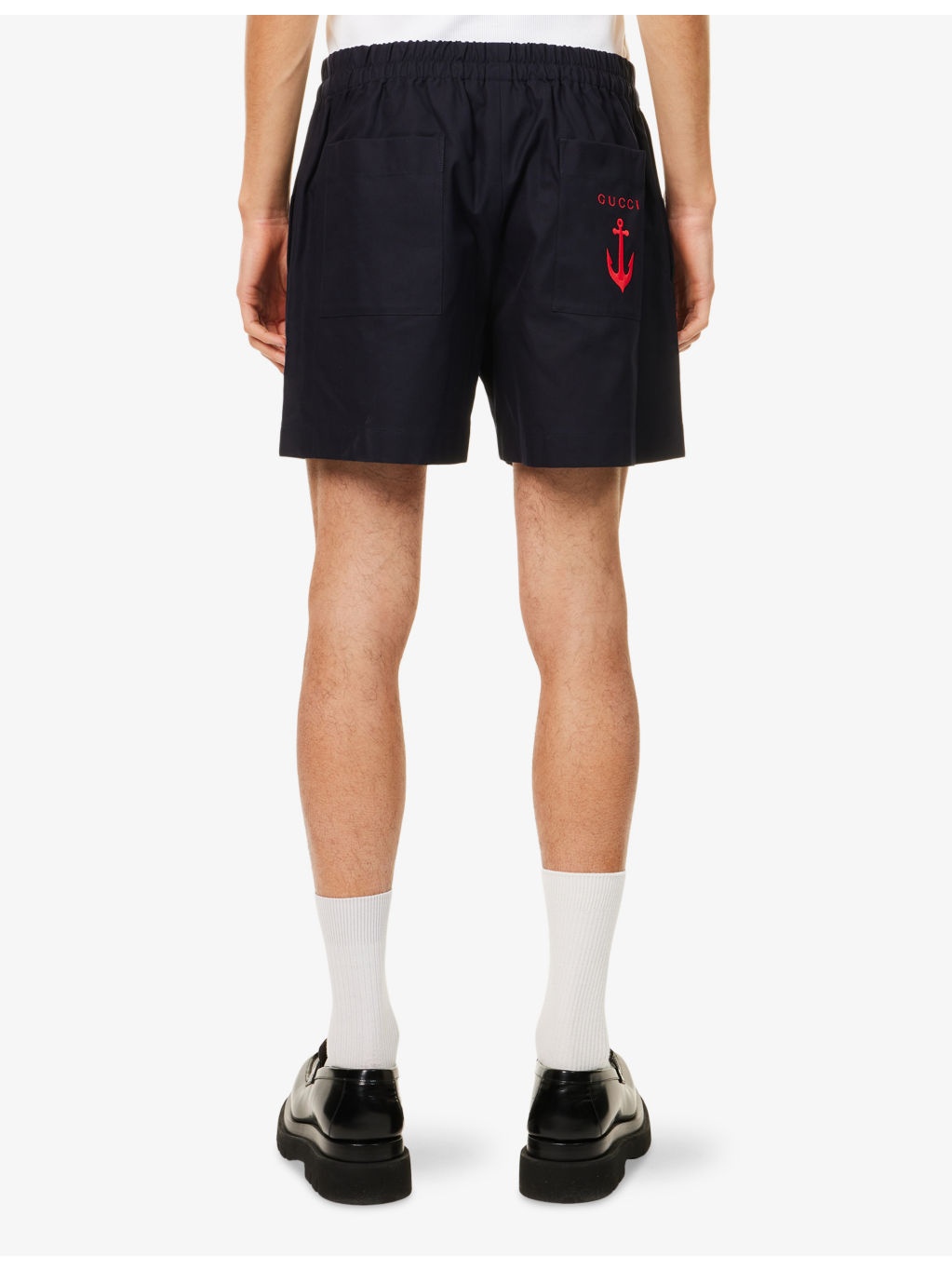 Logo-Embroidered Cotton Oxford Shorts - 4