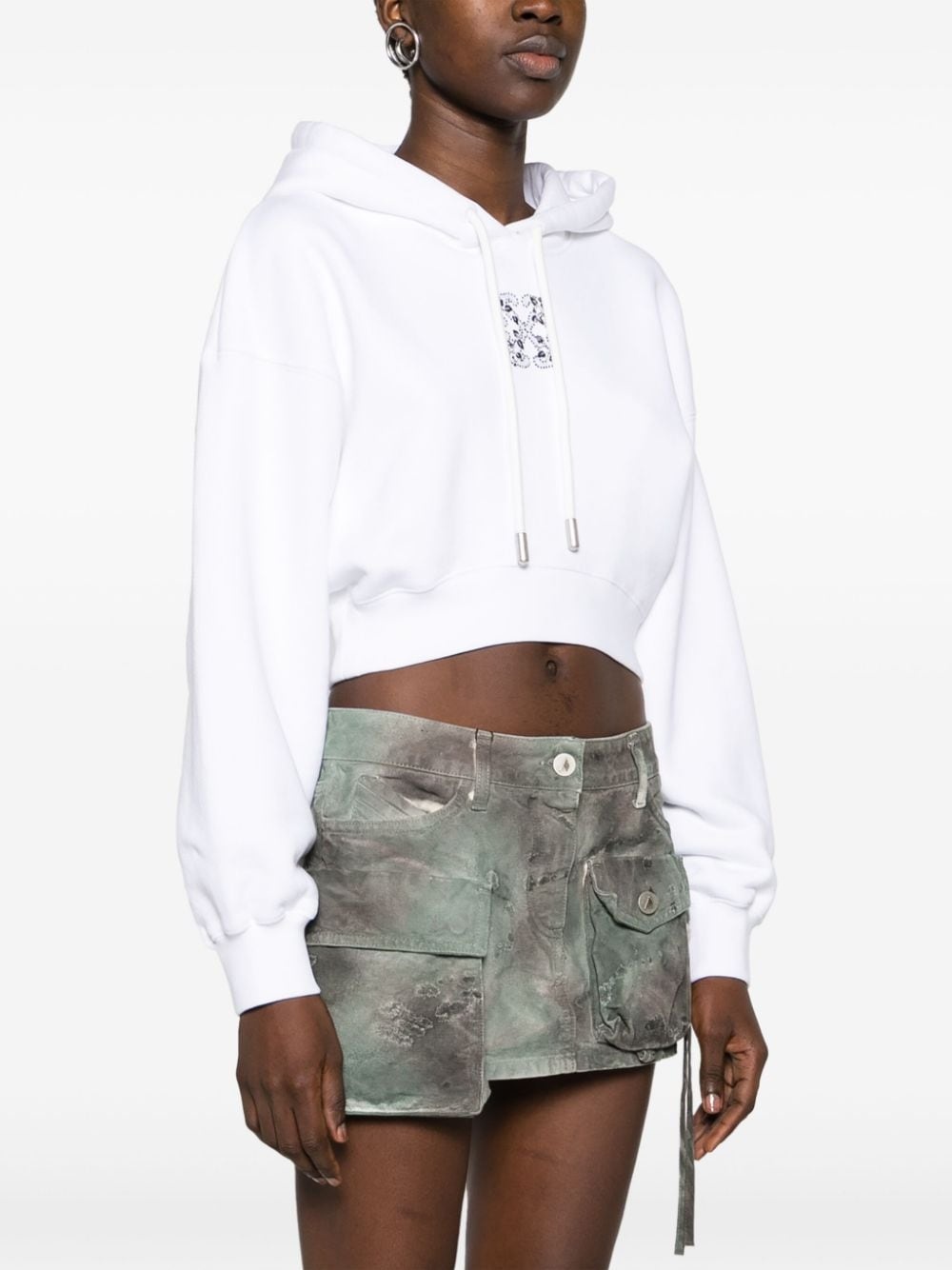 Arrows-embellished cropped hoodie - 6