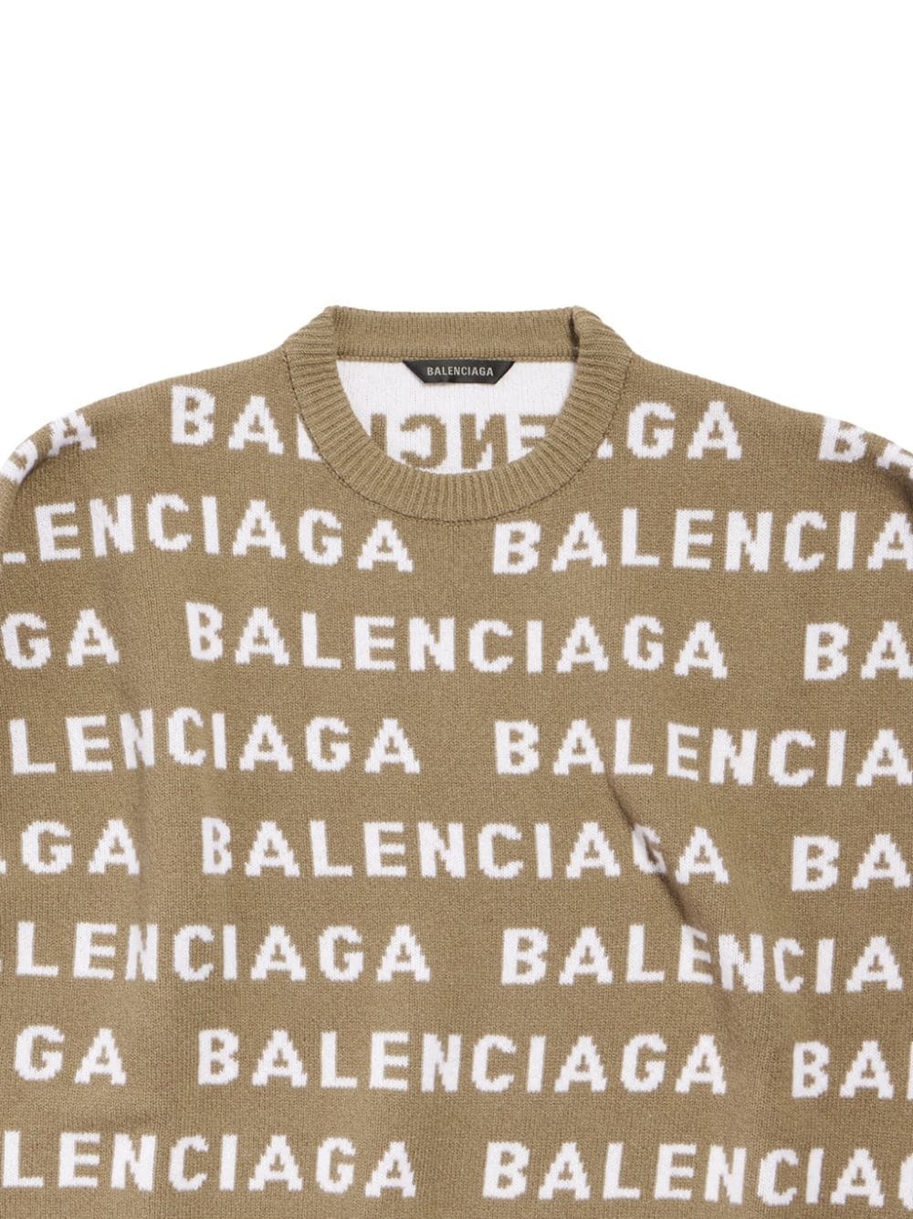 logo-intarsia wool jumper - 3